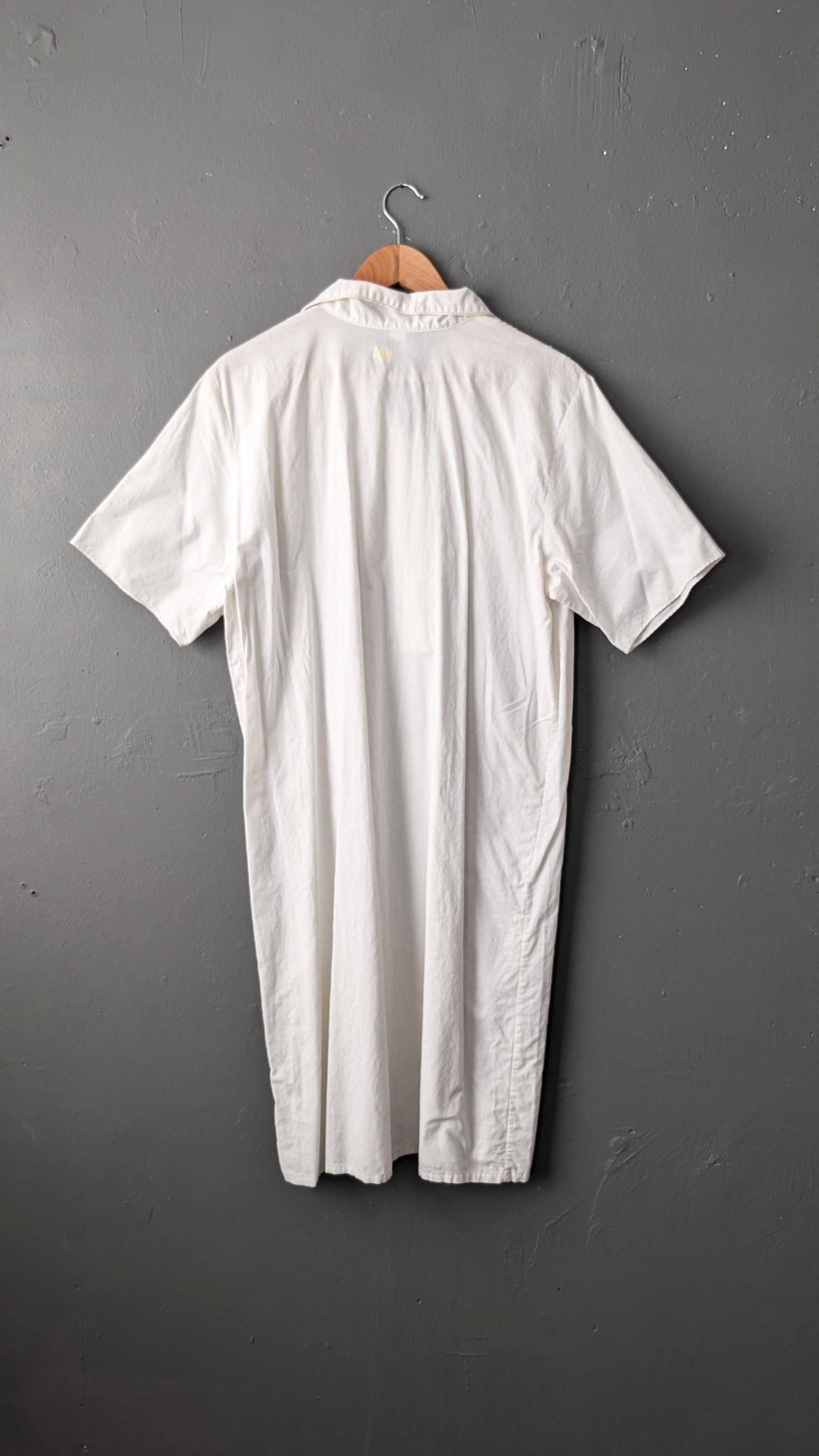 70s Cotton Lace Nightgown, Long Pintuck Night Shirt, Size Medium