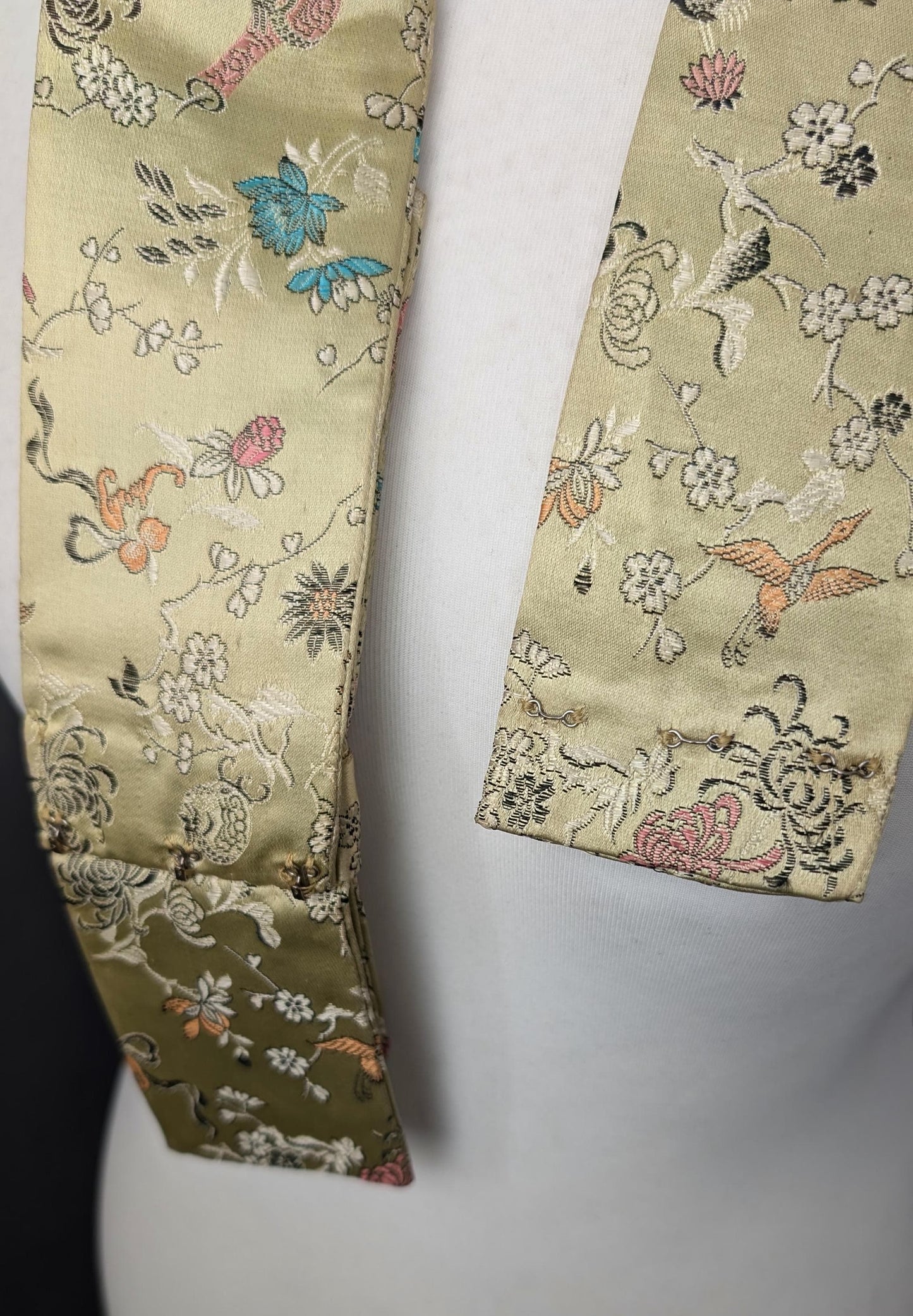 50s Japanese Brocade Belt, Obi Style Bow, Size Large 33 Waist