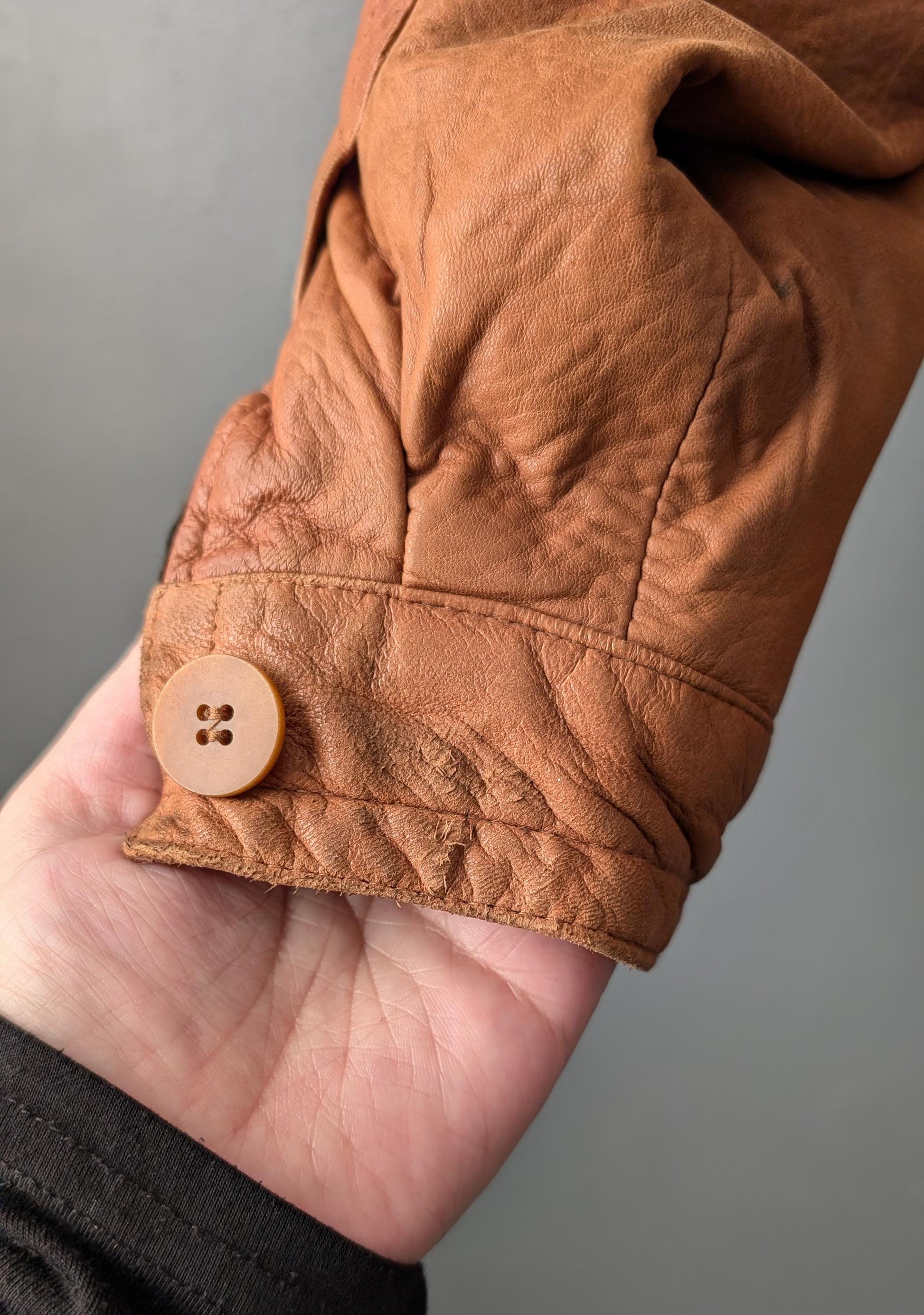 Vintage Leather Bomber Jacket, 80s Pielini Slouchy Coat, Size Medium Large