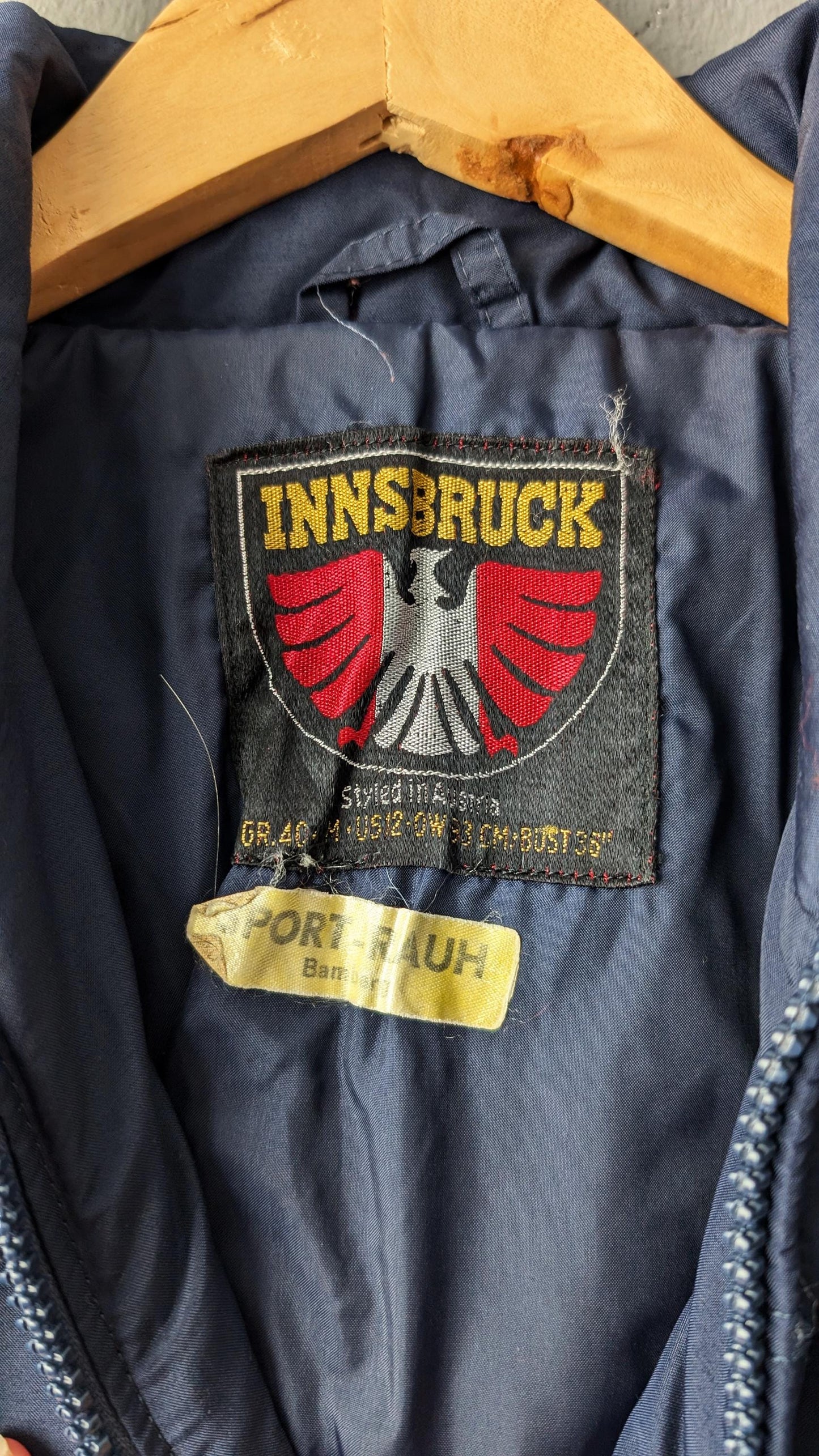 Vintage Innsbruck Ski Jacket, 80s Winter Sports Coat, Size Small