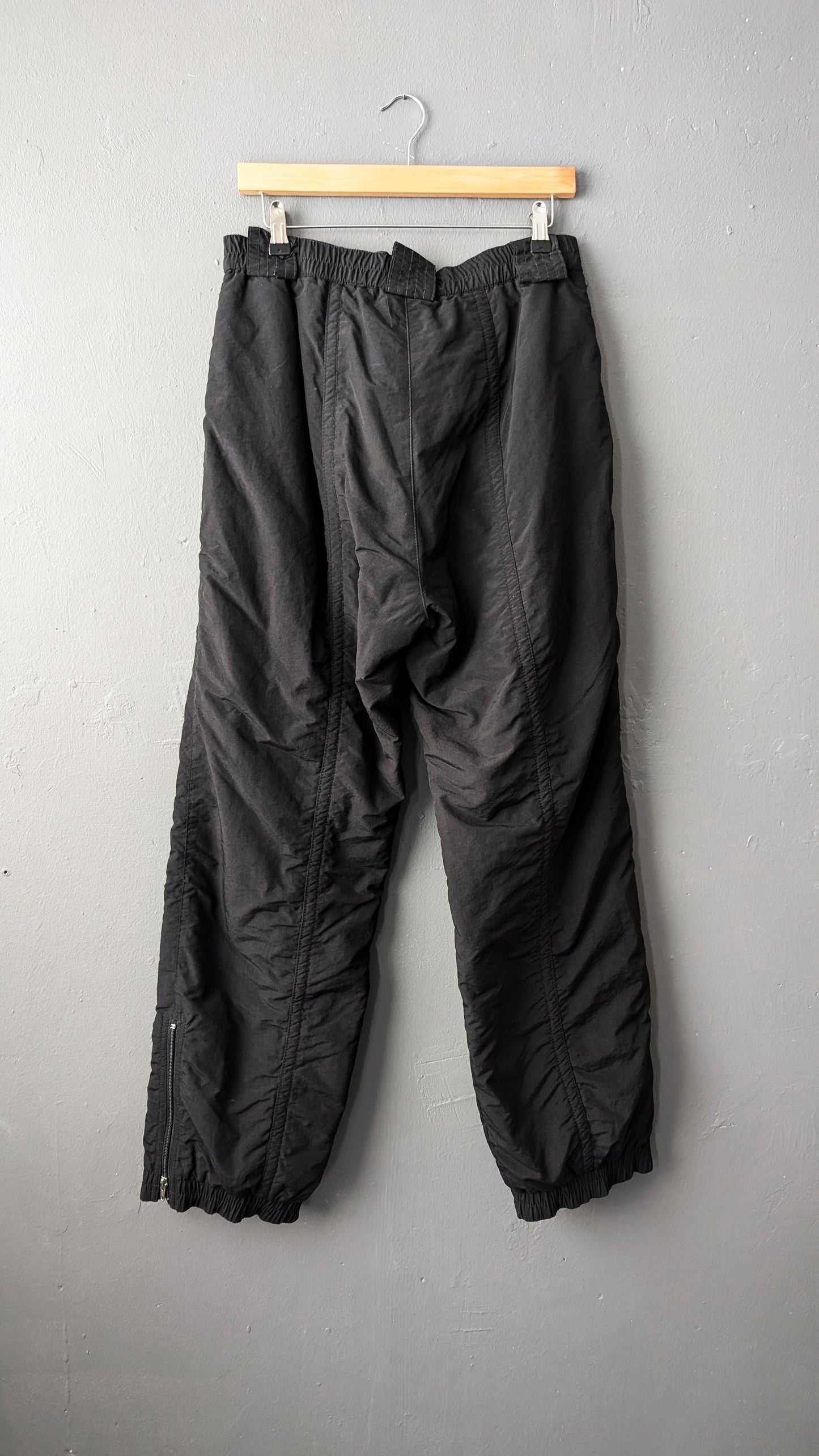Vintage 90s Motion Ski Trousers: Black Snow Pants, Size Large