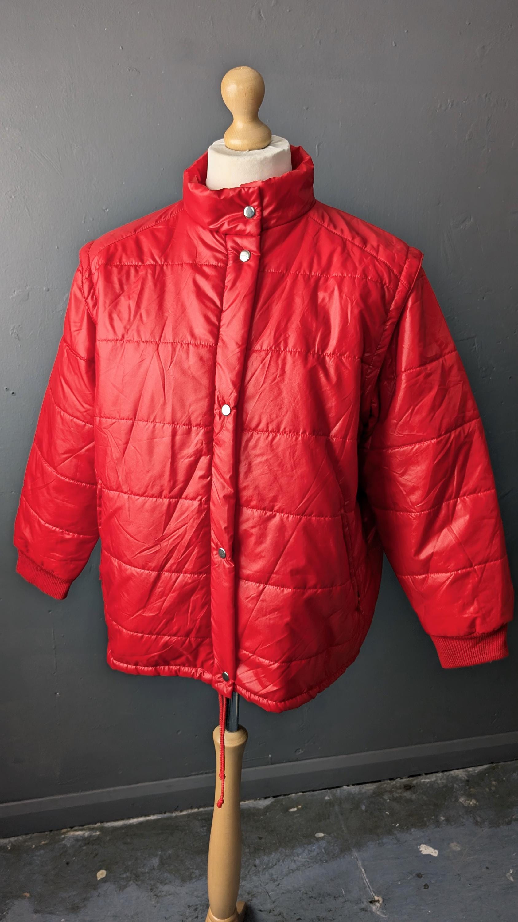 80s Ski Jacket, Padded Snow Coat, Retro Winter Sports, Size XXL