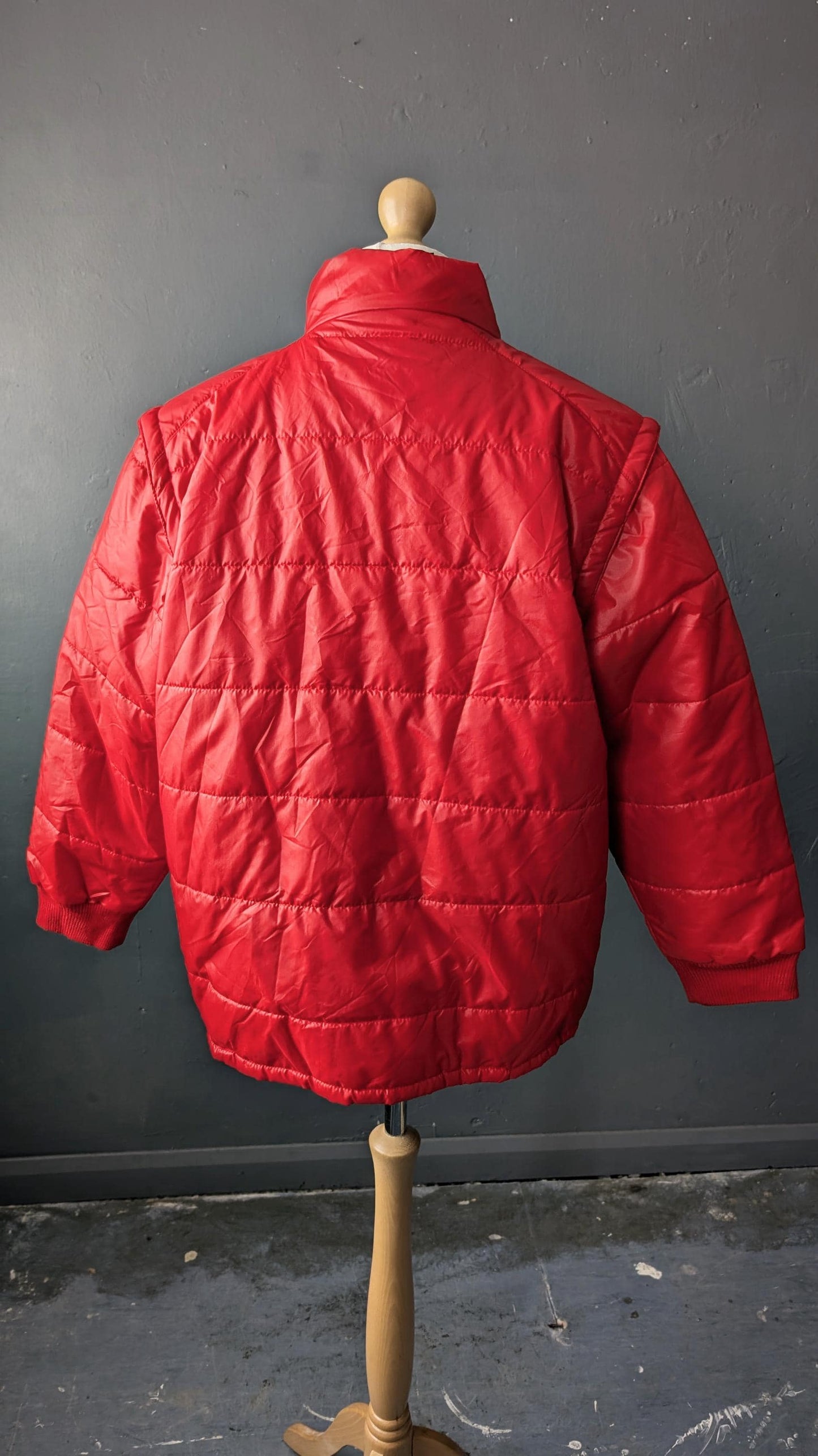 80s Ski Jacket, Padded Snow Coat, Retro Winter Sports, Size XXL