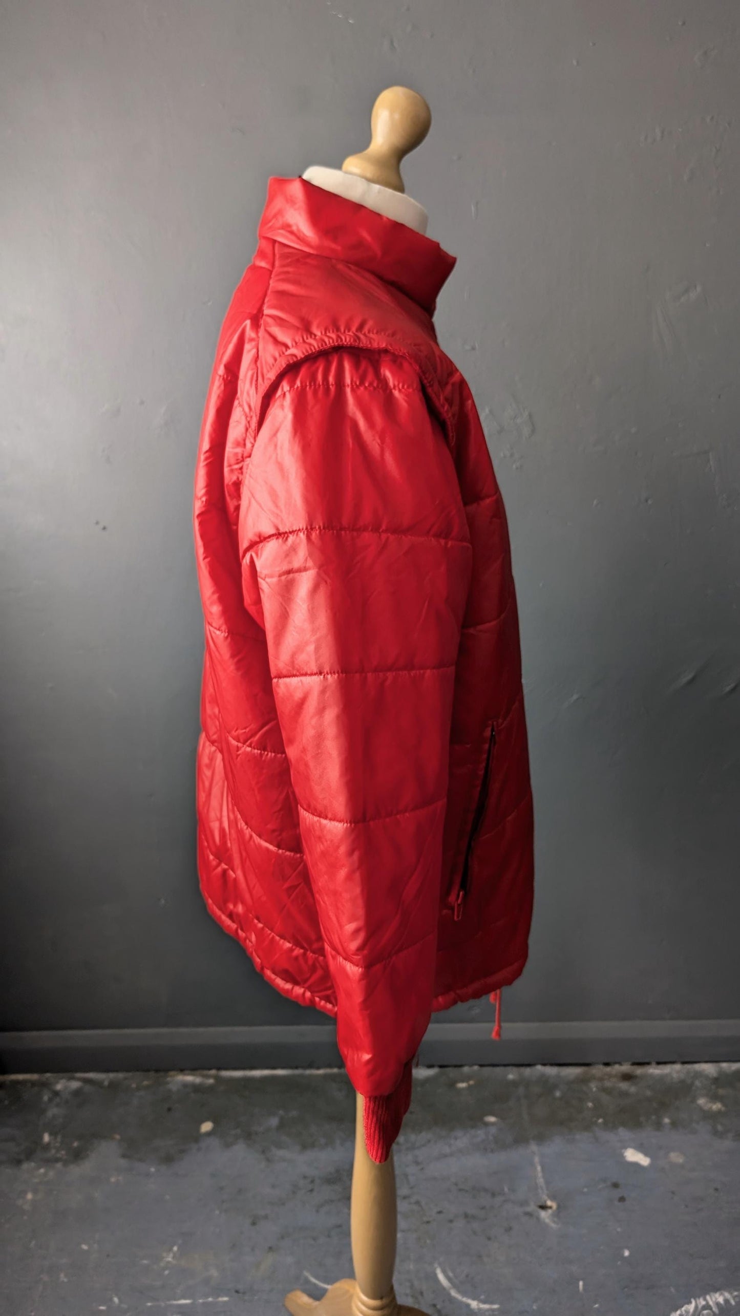 80s Ski Jacket, Padded Snow Coat, Retro Winter Sports, Size XXL