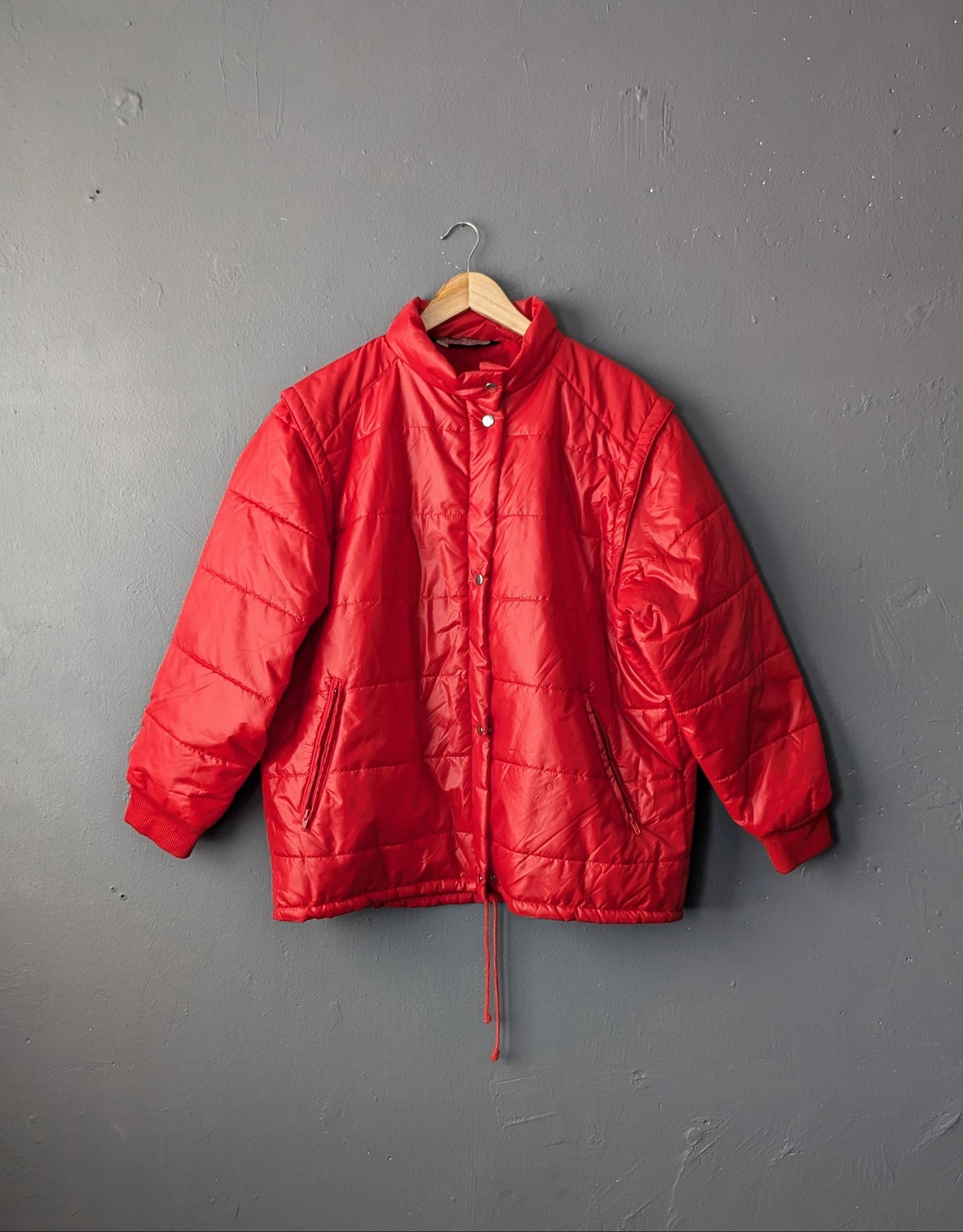 80s Ski Jacket, Padded Snow Coat, Retro Winter Sports, Size XXL