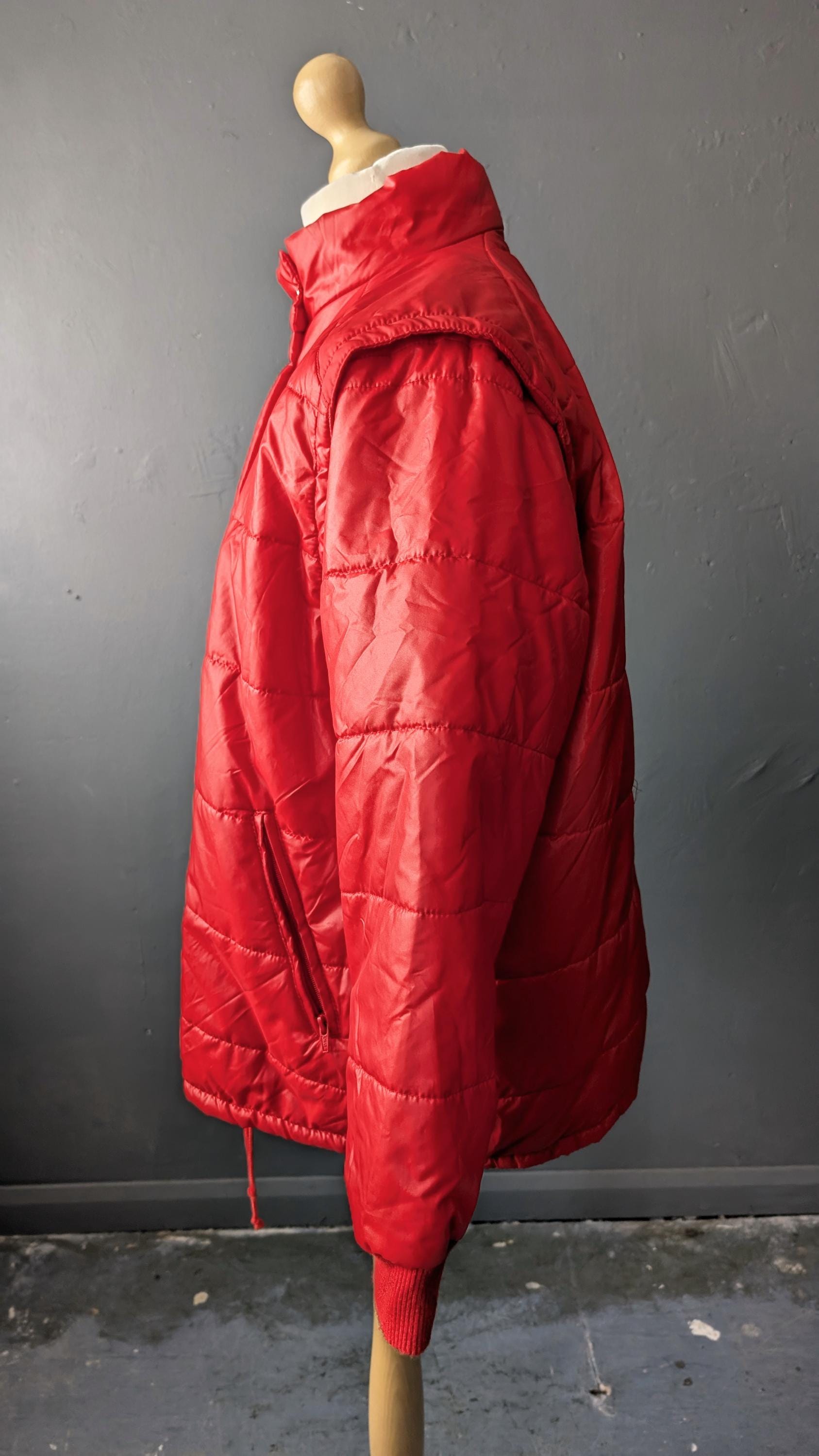80s Ski Jacket, Padded Snow Coat, Retro Winter Sports, Size XXL