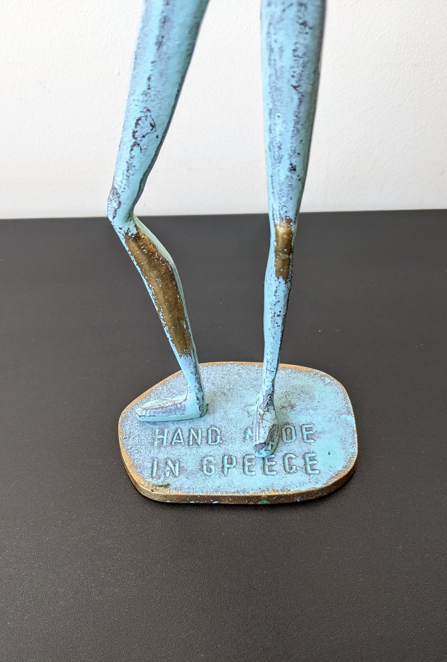 Vintage Achilles Warrior Statue, Greek Myths And Legends Brass Figurine