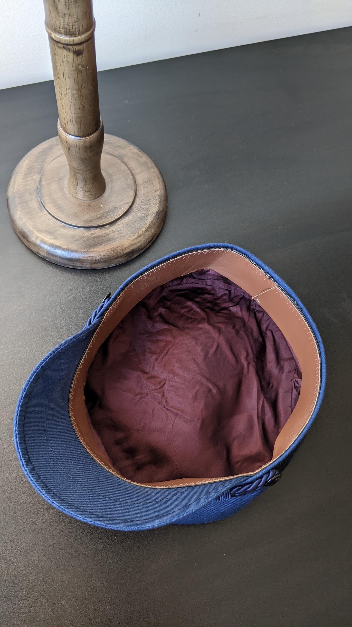 Blue Prinz Heinrich Hat, Prince Henry Sailors Cap, Mens Size Medium