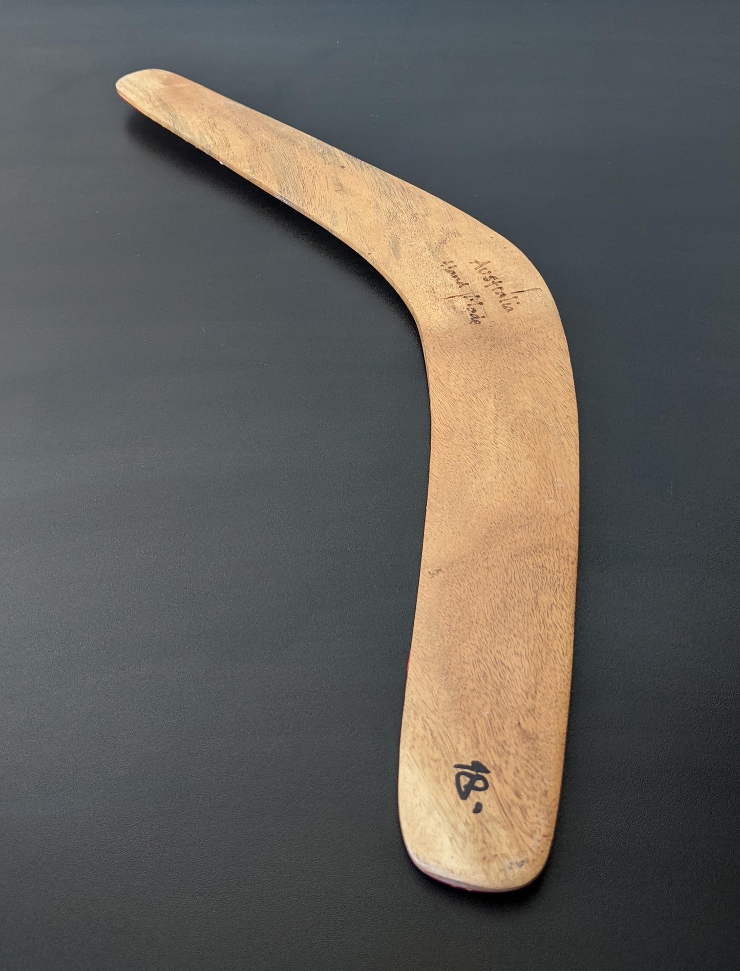 Vintage Aboriginal Boomerang, Kangaroo Platypus Pyrography Dot Painting, Australian Tourist Souvenir