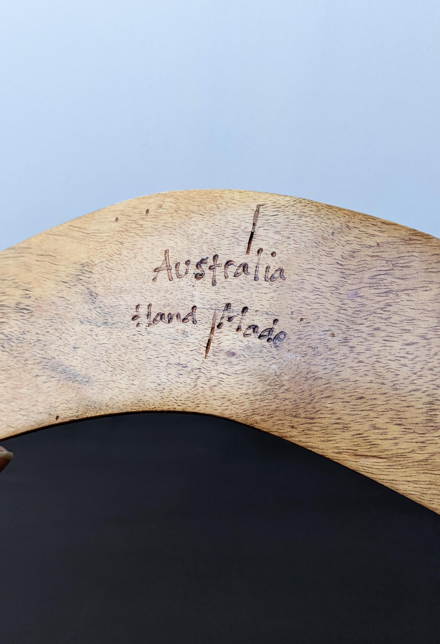 Vintage Aboriginal Boomerang, Kangaroo Platypus Pyrography Dot Painting, Australian Tourist Souvenir