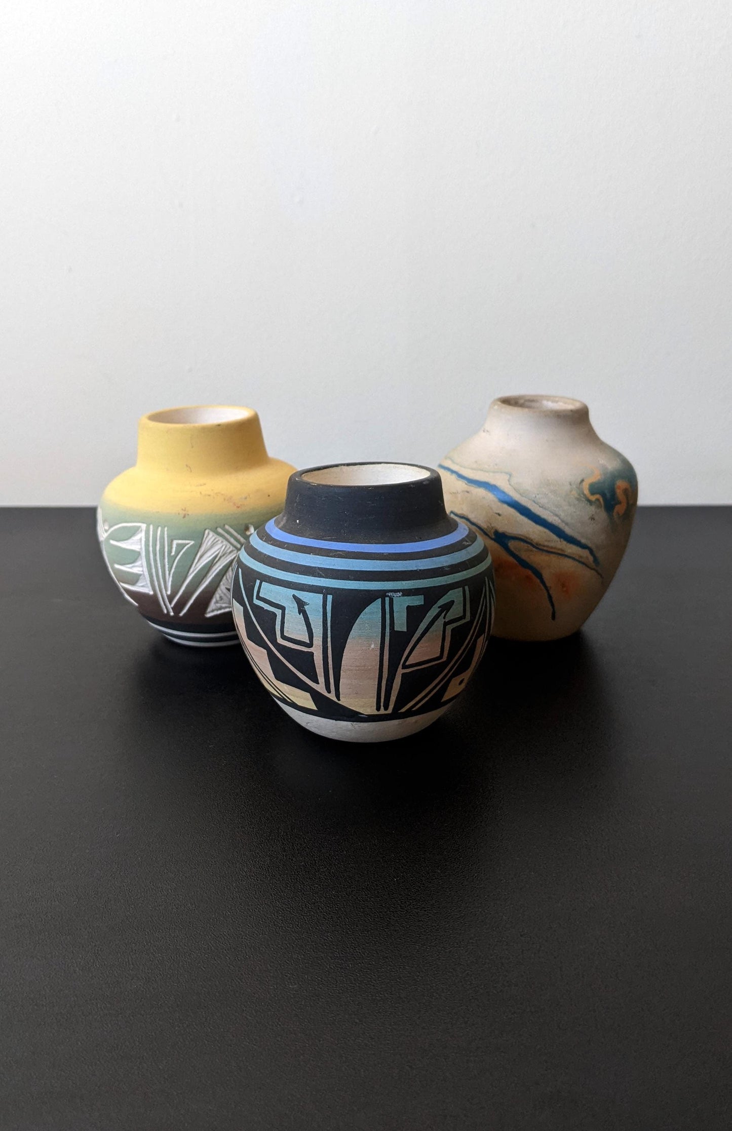 Small Mesa Verde Pots, Navajo Ute Studio Art Pottery