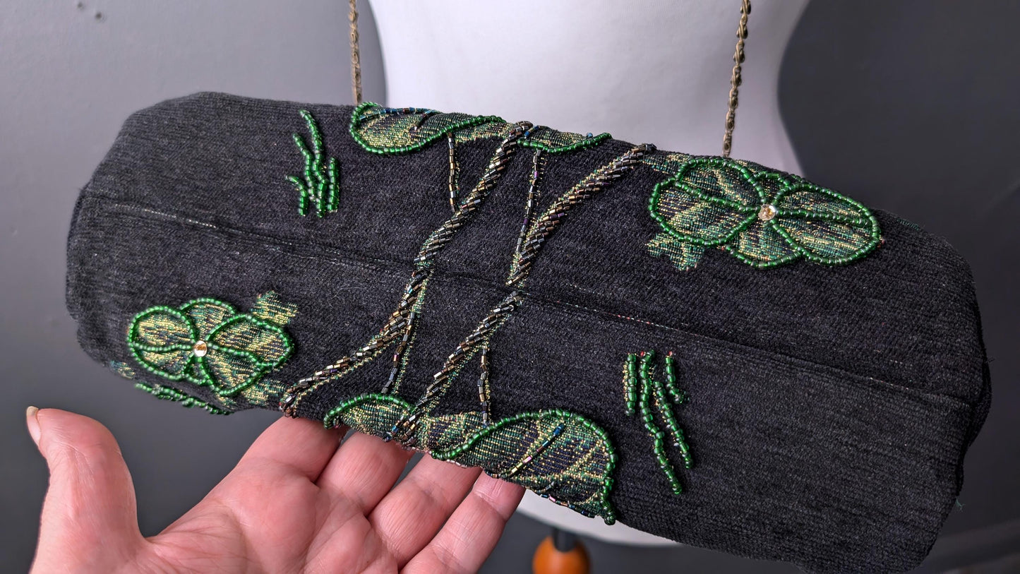 Vintage Embroidered Handbag by Leko of London, Sequinned Beaded Bag