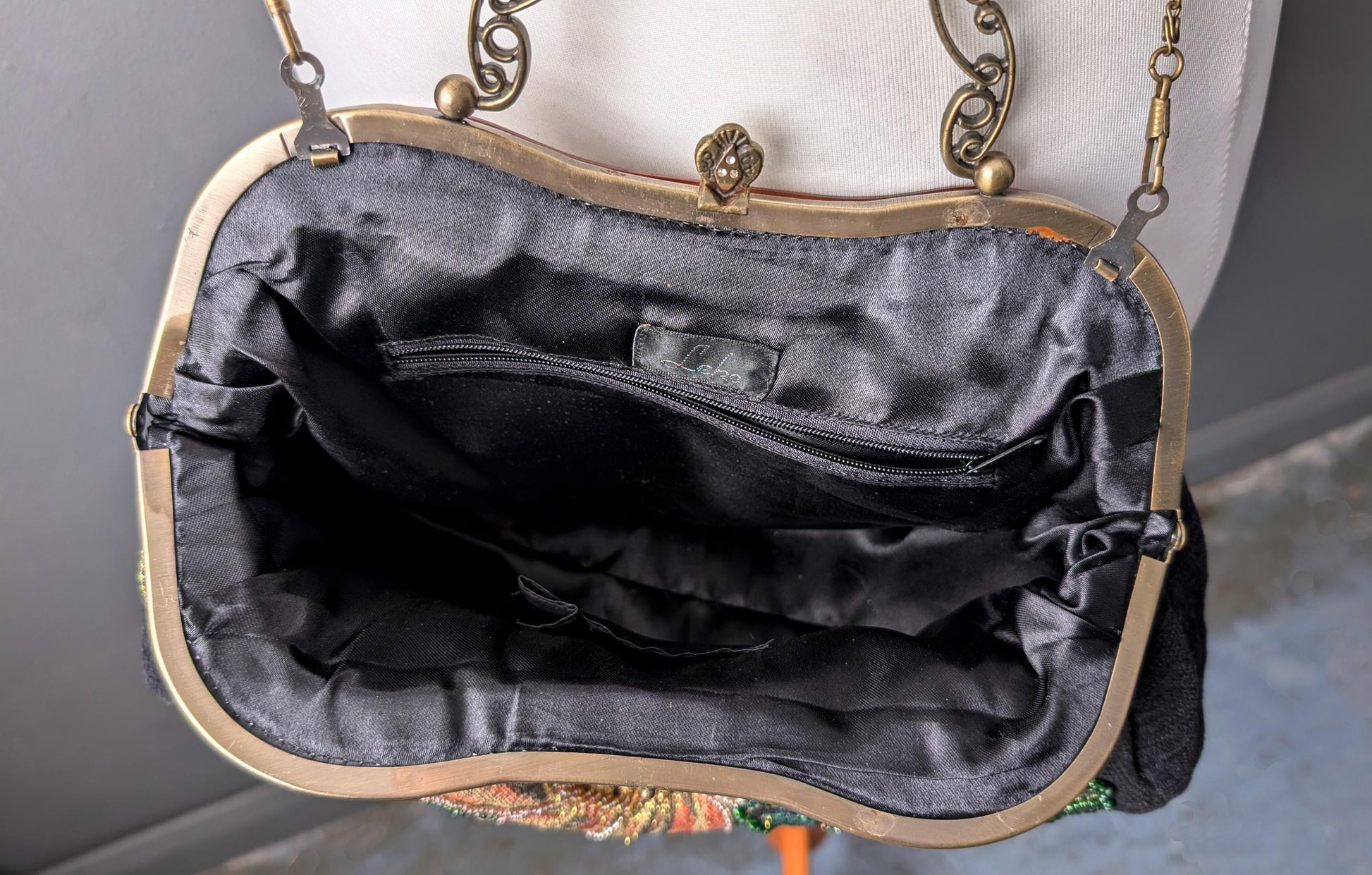 Vintage Embroidered Handbag by Leko of London, Sequinned Beaded Bag