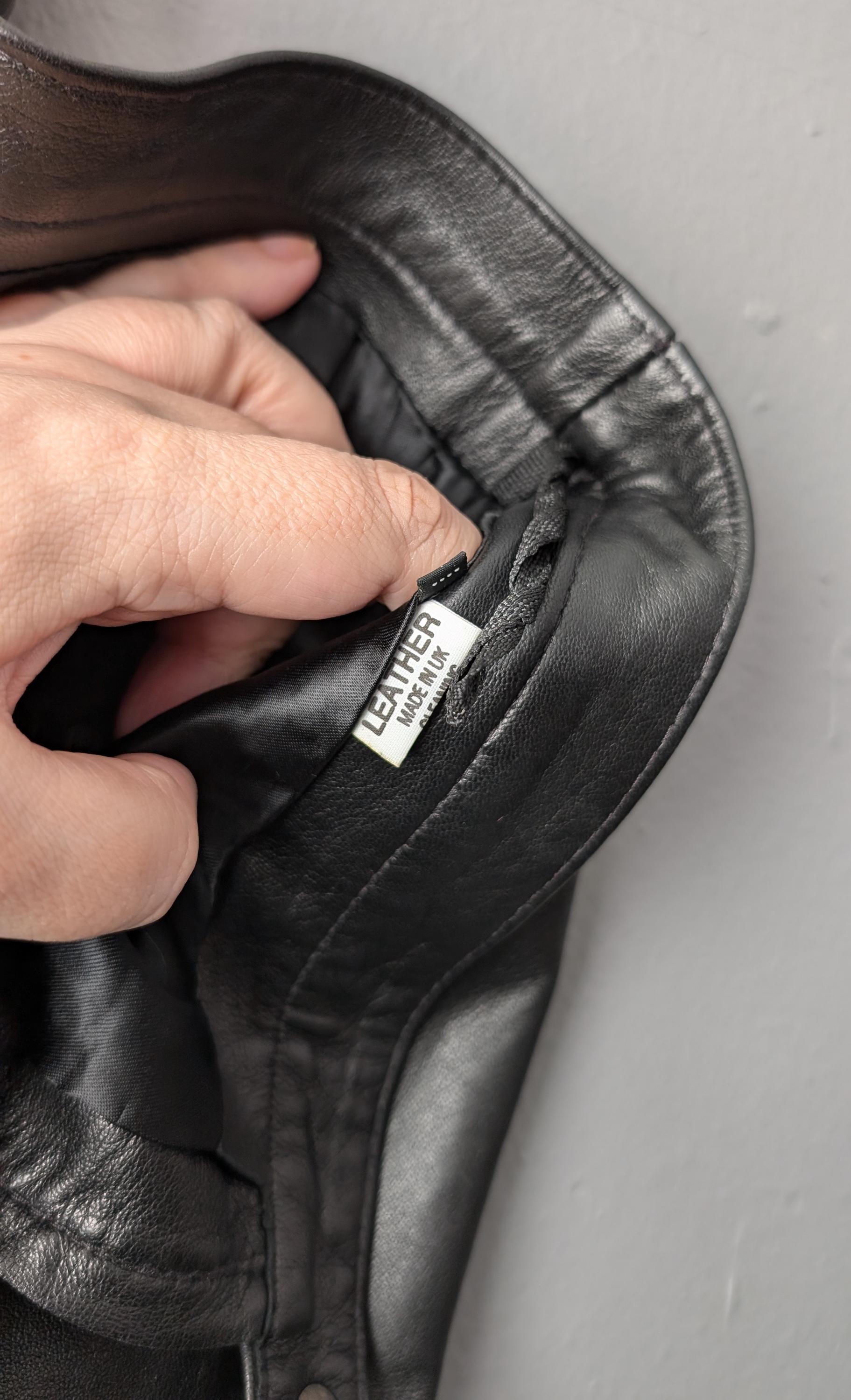 Vintage Leather Mini Skirt, Size Medium