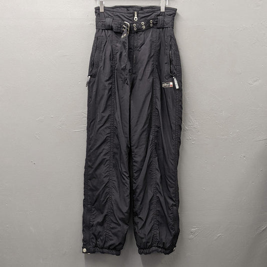 Vintage 90s Chervo Sports Ski Trousers: Black Snow Pants, Size Small