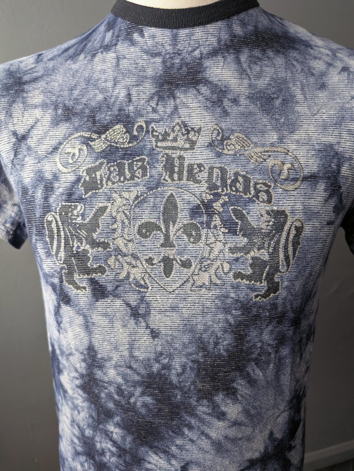 Las Vegas T-shirt in Dark Blue Tie Dye, Size Small Medium