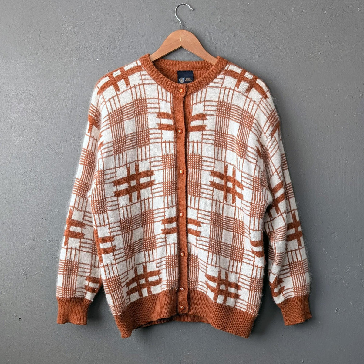 80s Angora Cardigan by Sixth Sense C&A, XL Plus Size
