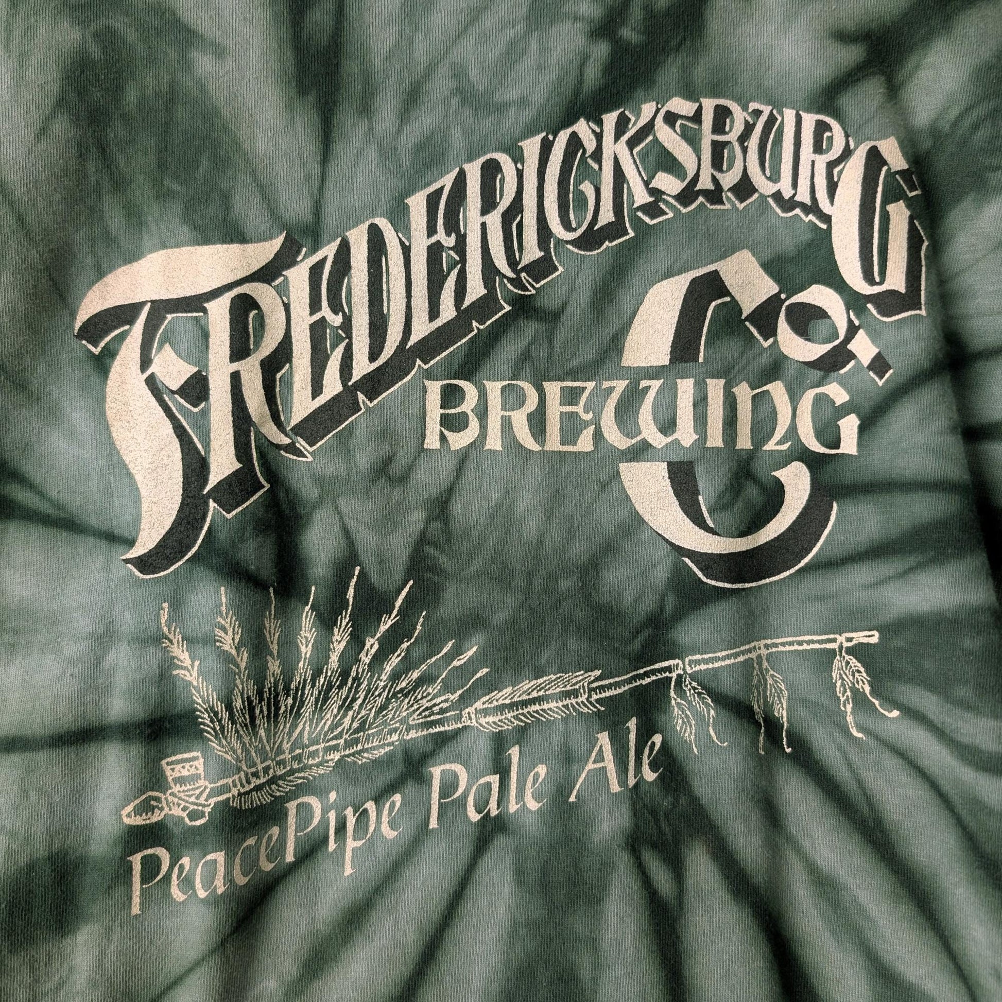 Fredericksburg Tie Dye Tshirt, Upcycled Beer Enthusiast Top, Size Medium