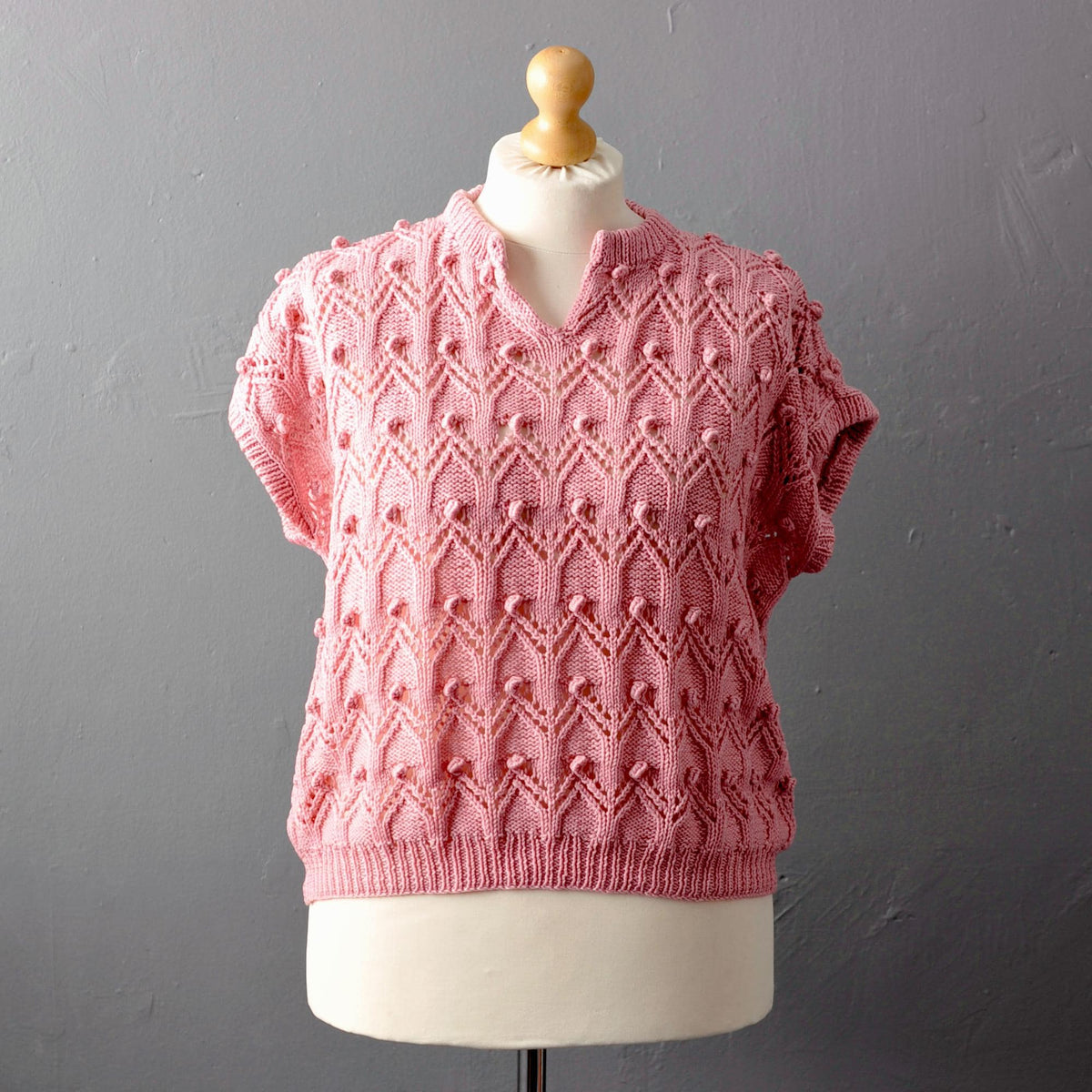 80s Gothic Arch Sweater, Summer Knit Slouchy Tank, Plus Size