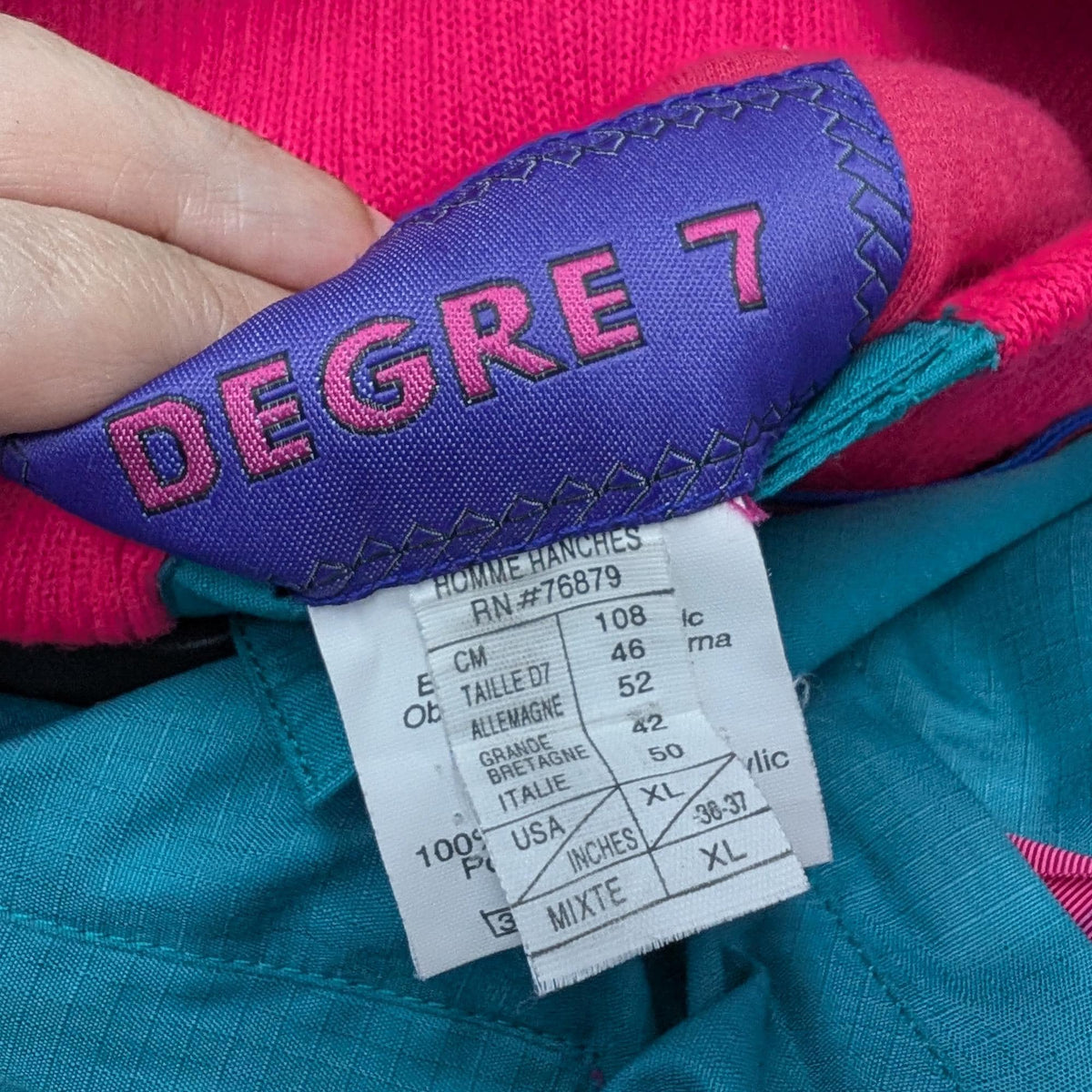 Vintage 90s Ski Trousers by Degre 7, Snow Suit Pants, Size Medium