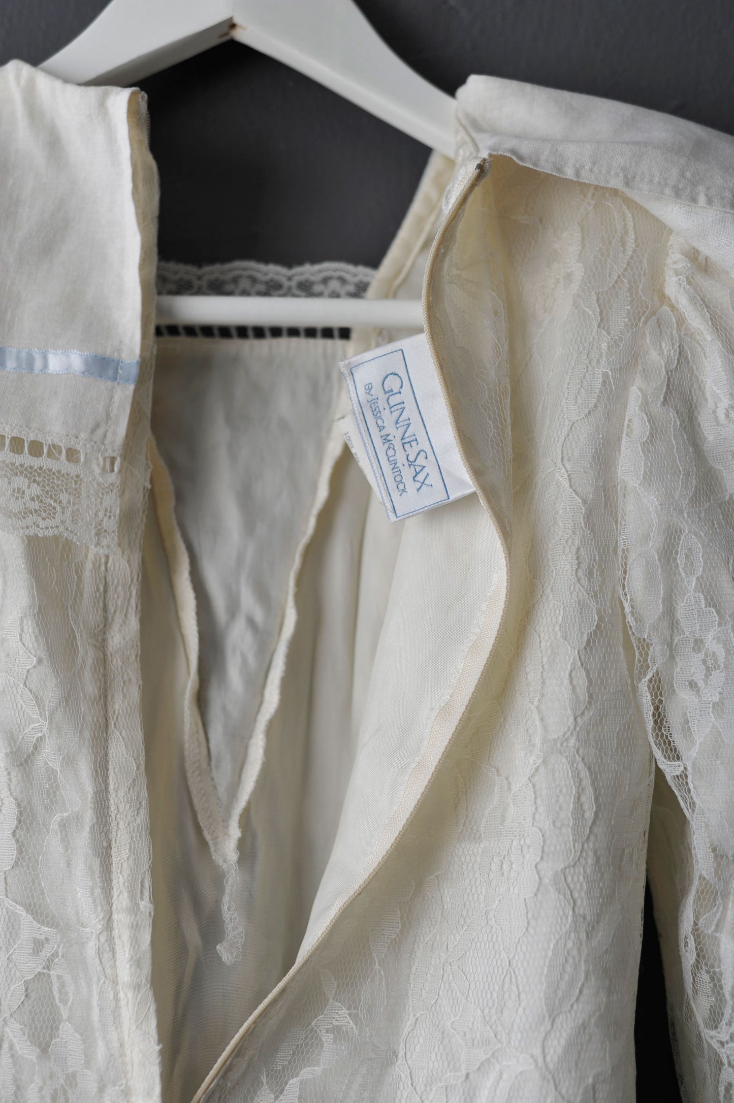 Girls Gunne Sax Lace Dress by Jessica McClintock, 80s Victoriana Edwardian Style