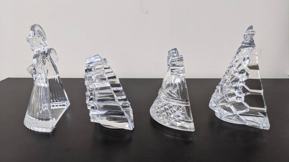 Vintage Cristal D'arques Christmas Votive Tealight Candle Holders