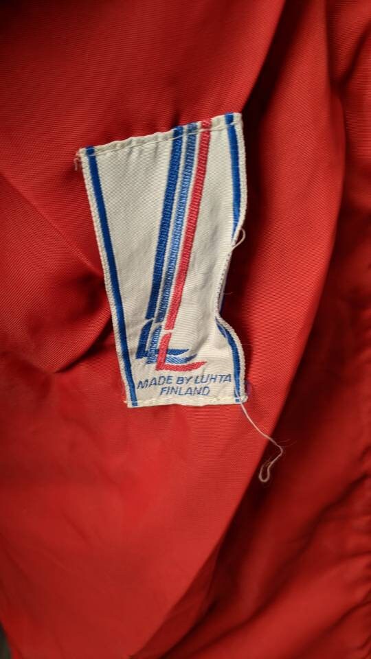 70s Luhta Ski Jacket, Vintage Snow Coat, Retro Winter Sports, Size Small 38 Chest