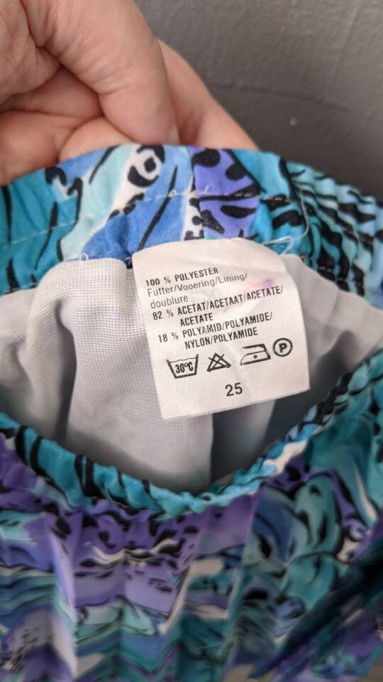 90s Floral Midi Pleated Skirt, Plus Size