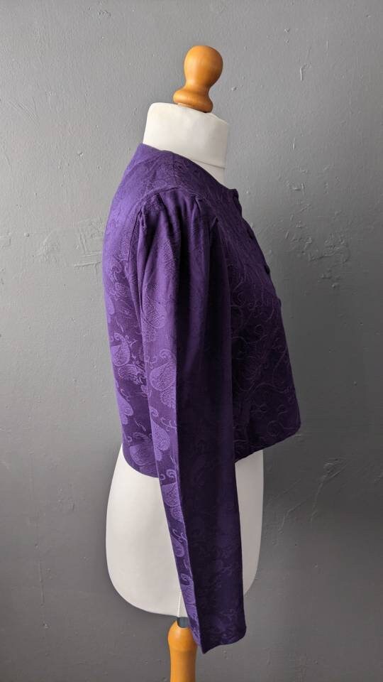 90s Hippy Top by Karin Stevens, Button Front Blouse, Size Medium