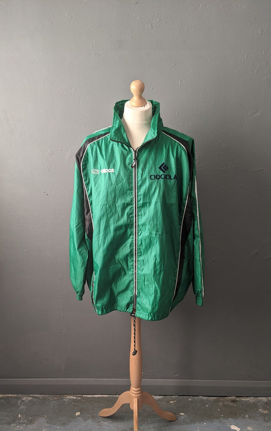 Y2K Mens Windbreaker, S V Duissern AH German Football Kit, Size XXL