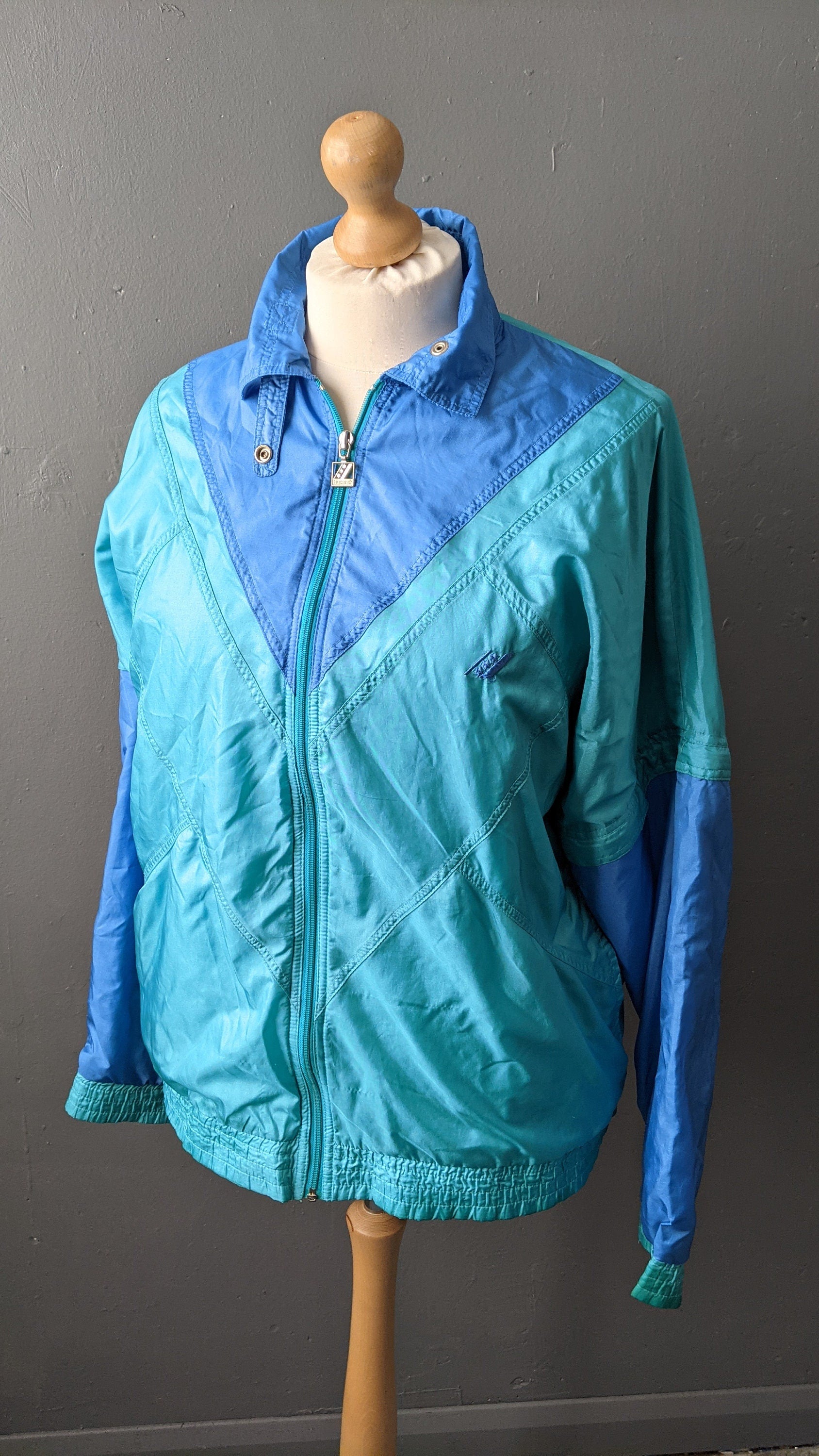 90s Unisex Shellsuit Jacket by Rucanor, Festival Convertible Tracksuit Top, Size Large XL