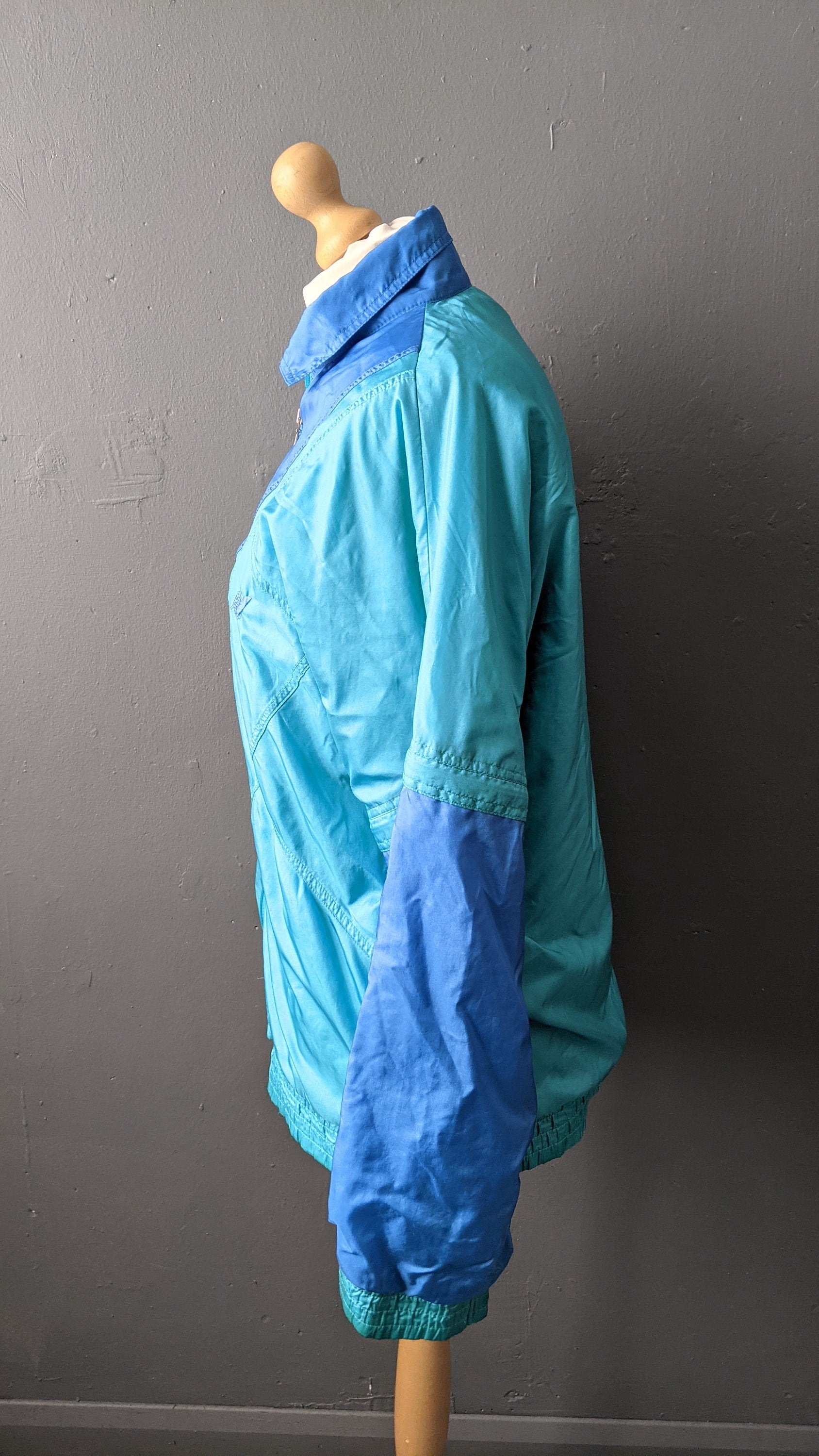 90s Unisex Shellsuit Jacket by Rucanor, Festival Convertible Tracksuit Top, Size Large XL