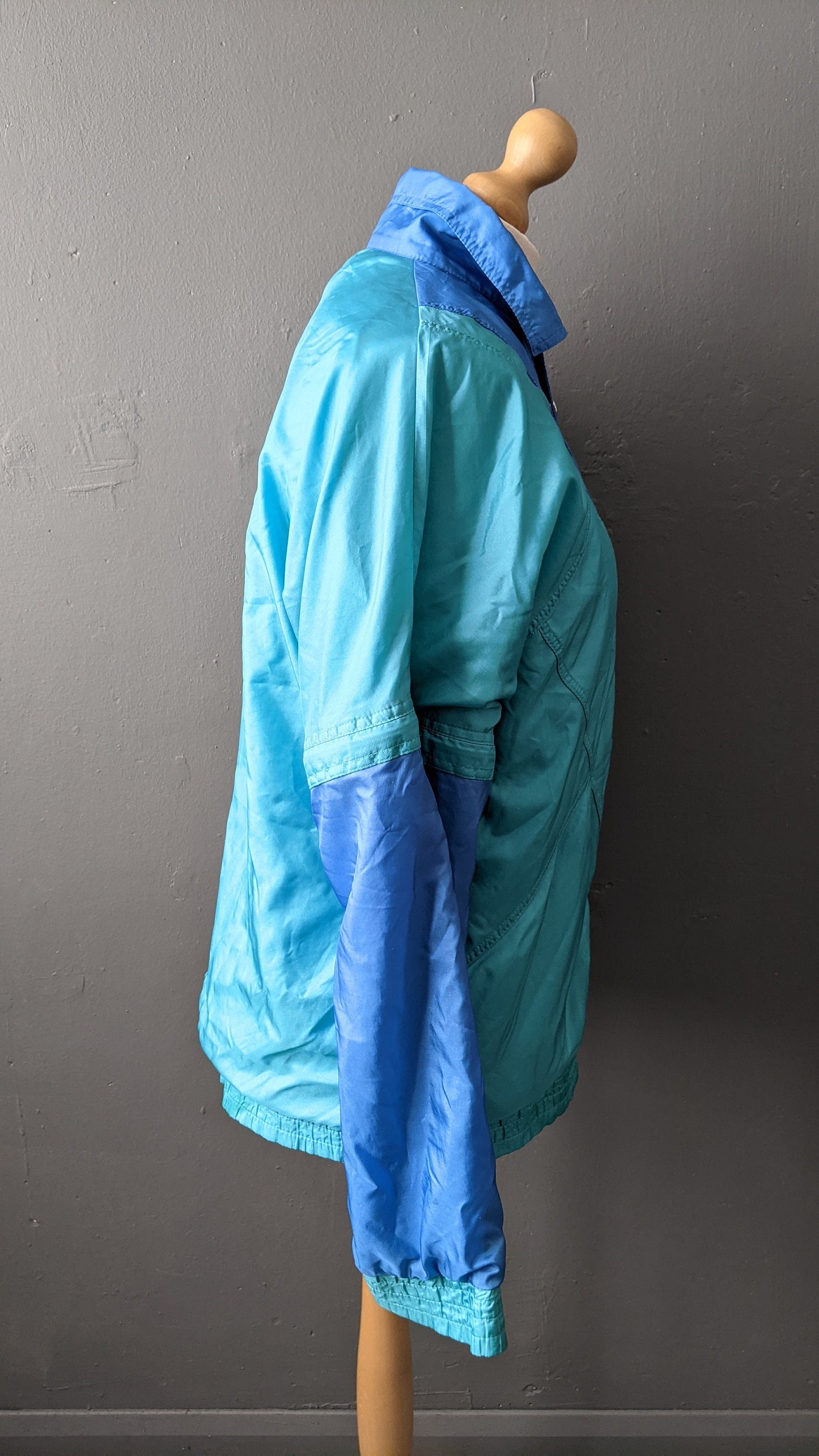 90s Unisex Shellsuit Jacket by Rucanor, Festival Convertible Tracksuit Top, Size Large XL