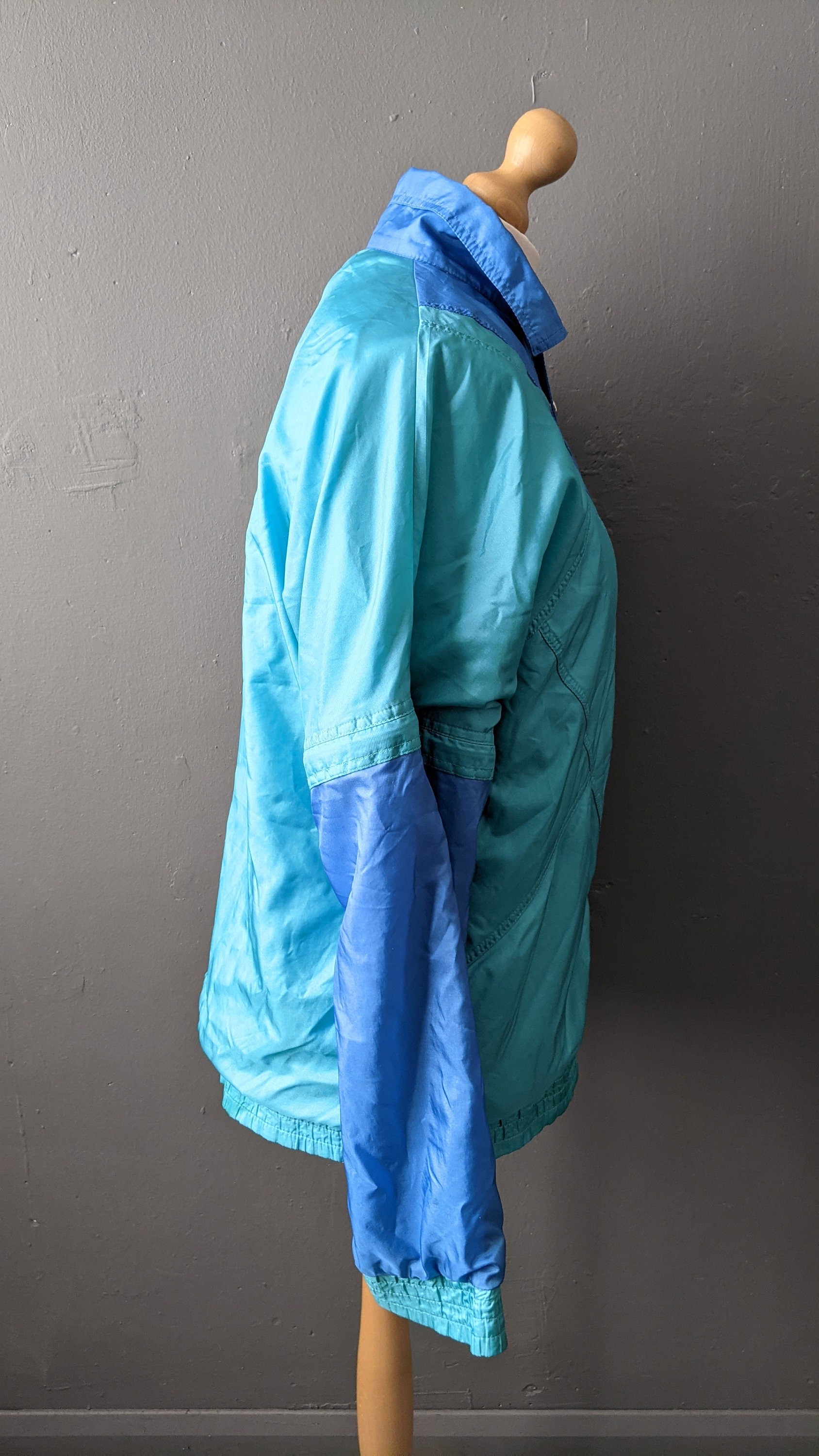 90s Unisex Shellsuit Jacket by Rucanor, Festival Convertible Tracksuit Top, Size Large XL