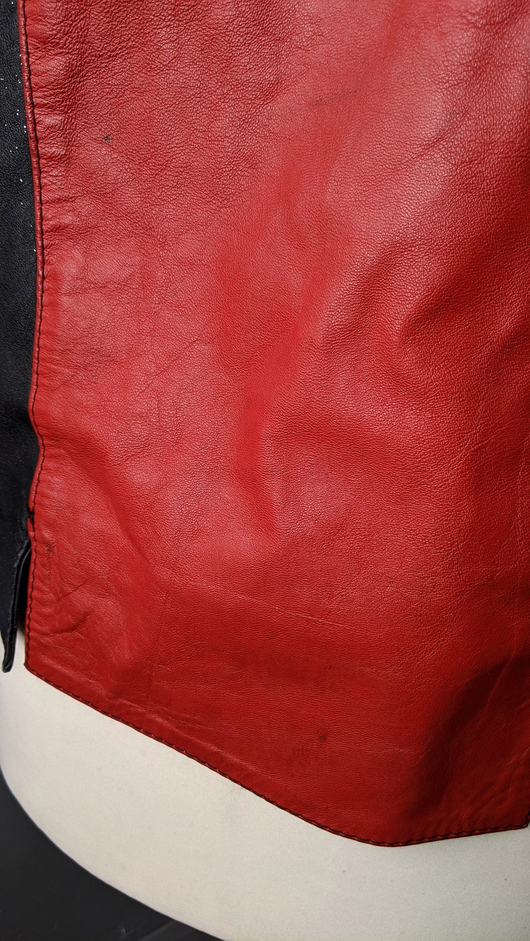 80s Glitter Leather Jacket, Retro Rock Chic, Size Large