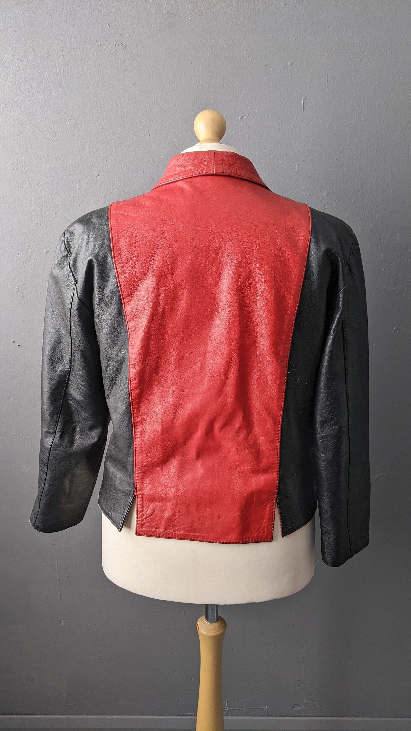 80s Glitter Leather Jacket, Retro Rock Chic, Size Large