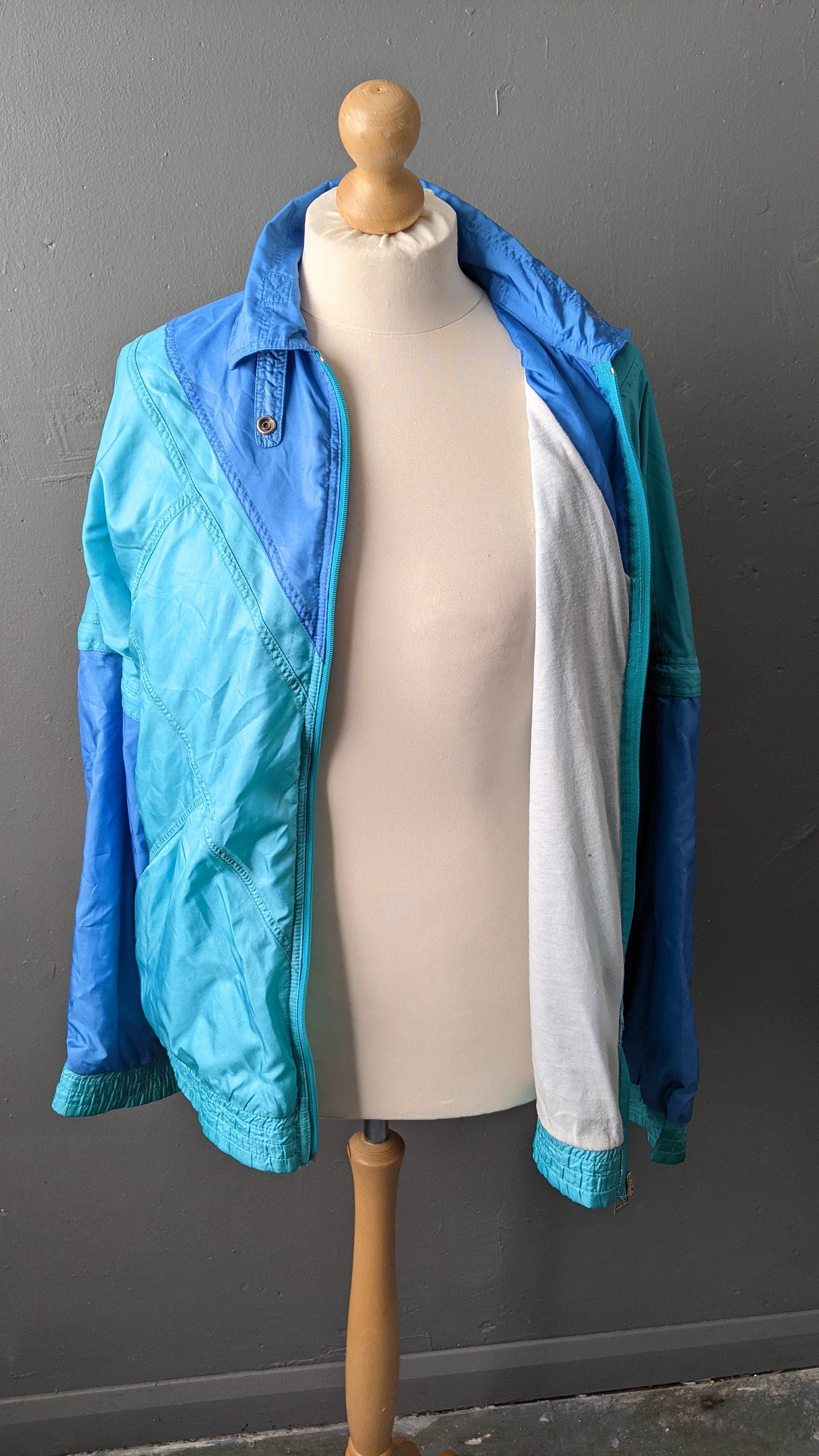 90s Unisex Shellsuit Jacket by Rucanor, Festival Convertible Tracksuit Top, Size Large XL