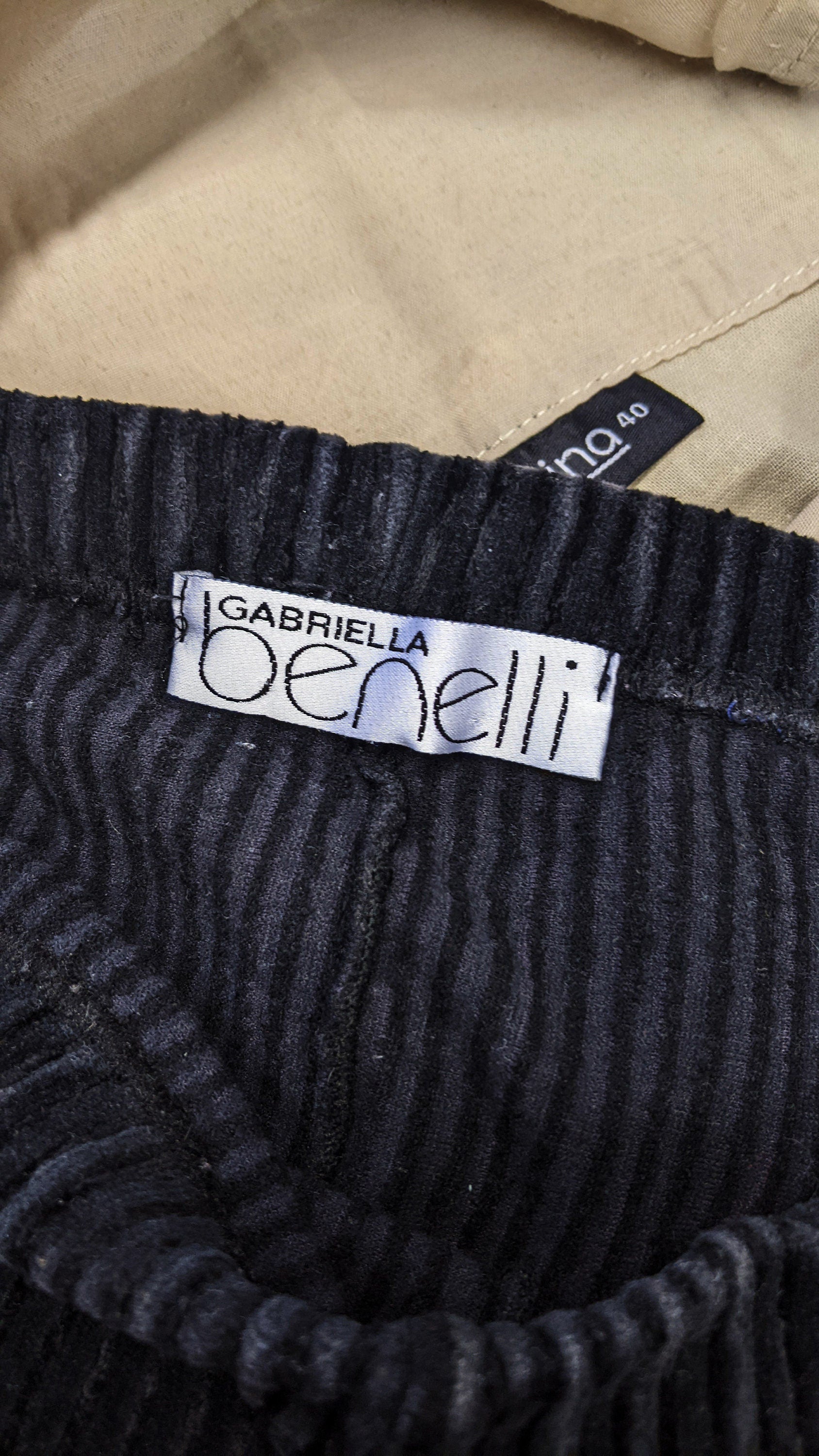 90s Thick Corduroy Velvet Leggings, Size Medium