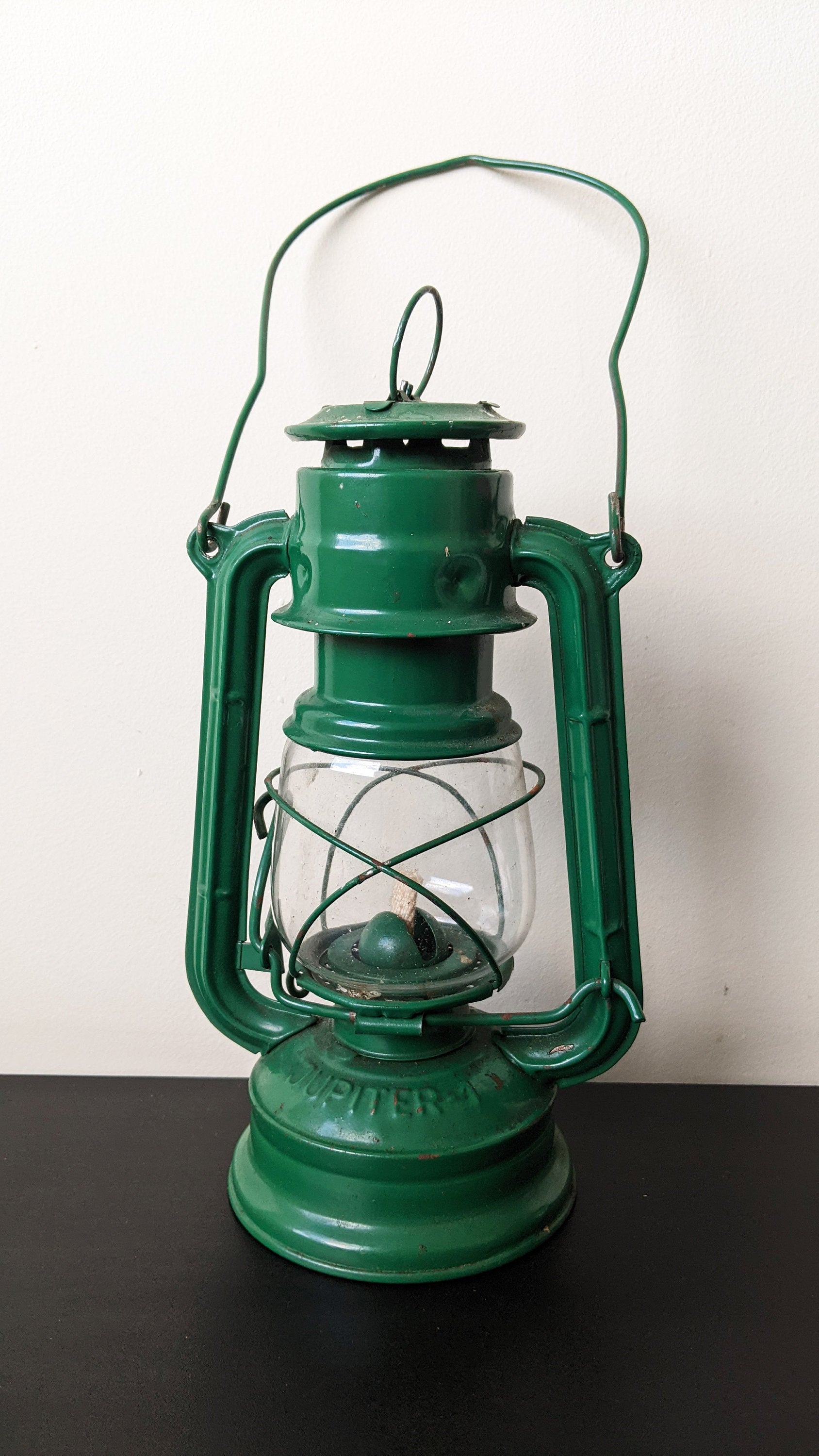 Vintage Paraffin Oil Storm Lantern, Polish Jupiter-1 Hurricane Lamp, Outdoor Camping