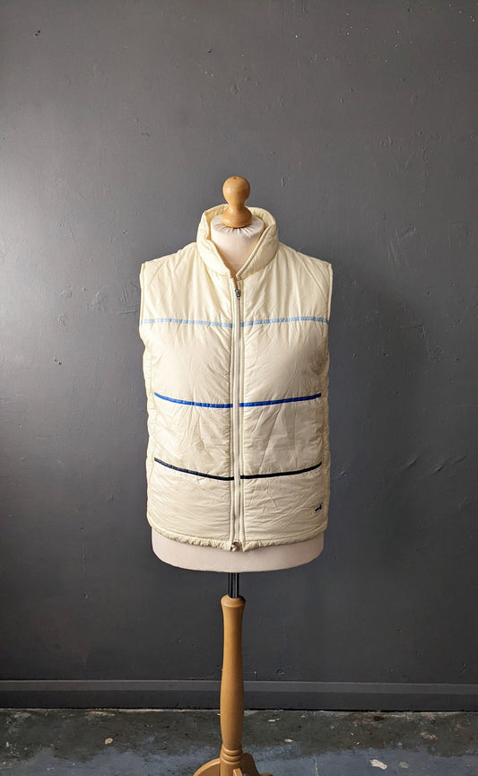 70s Padded Ski Vest, Gilet Bodywarmer by Gabor, Size Medium