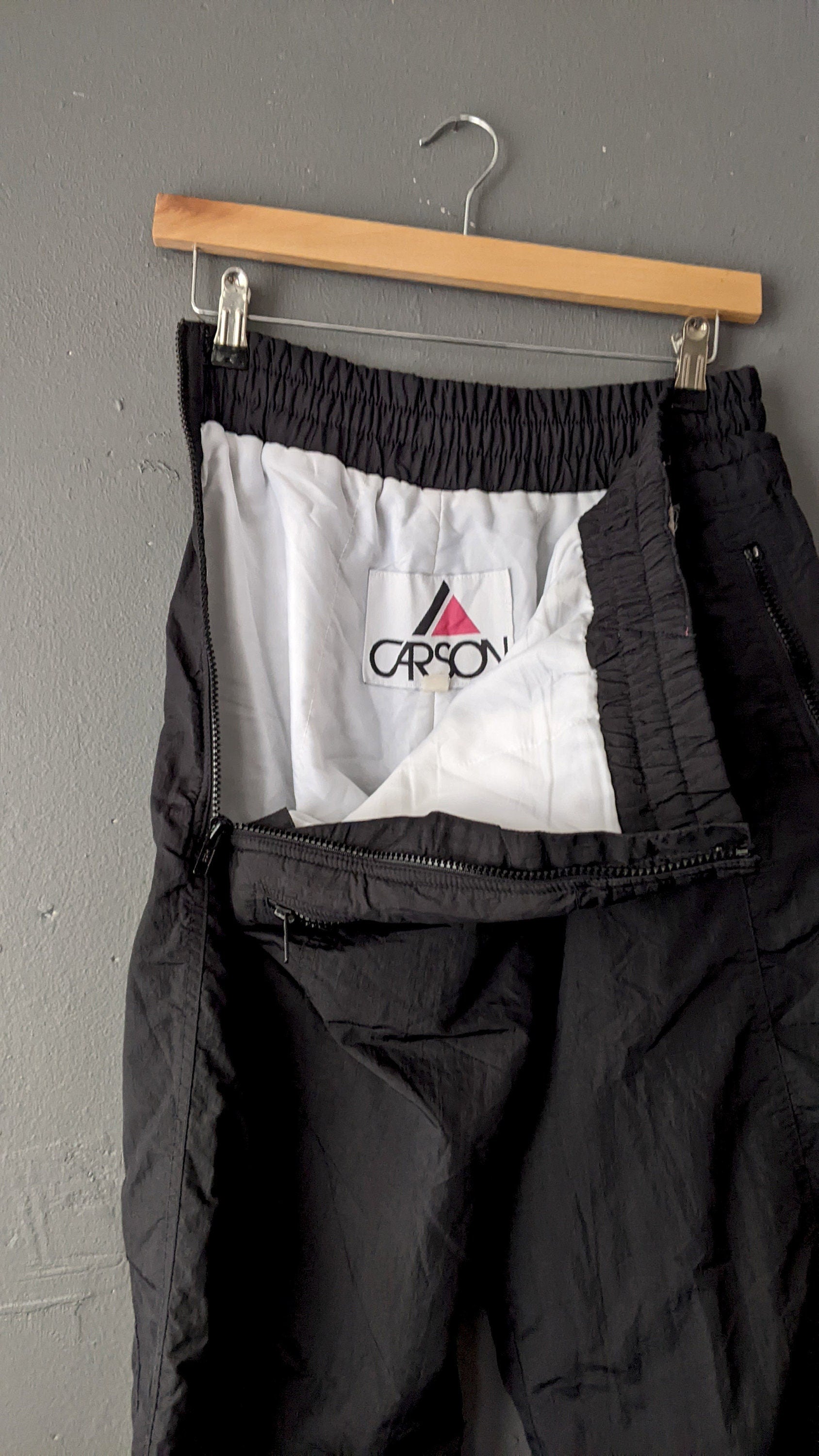 Vintage Side Zip Ski Trousers, Snow Suit Pants, Retro Winter Sports, Size Small