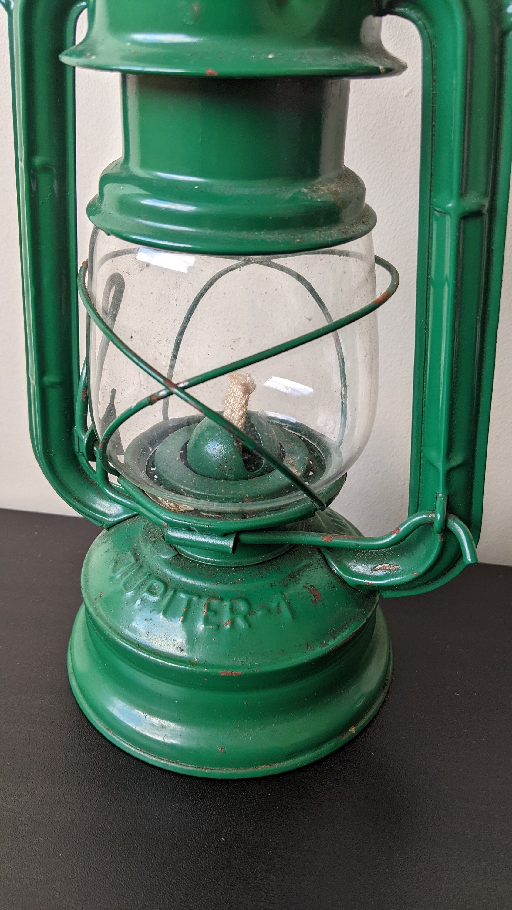 Vintage Paraffin Oil Storm Lantern, Polish Jupiter-1 Hurricane Lamp, Outdoor Camping