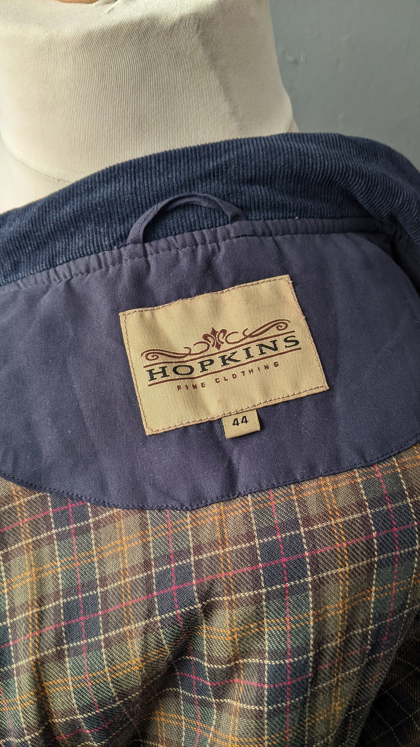 90s Quilted Liner Coat by Hopkins, Diamond Padded Jacket, 46 Chest Large XL