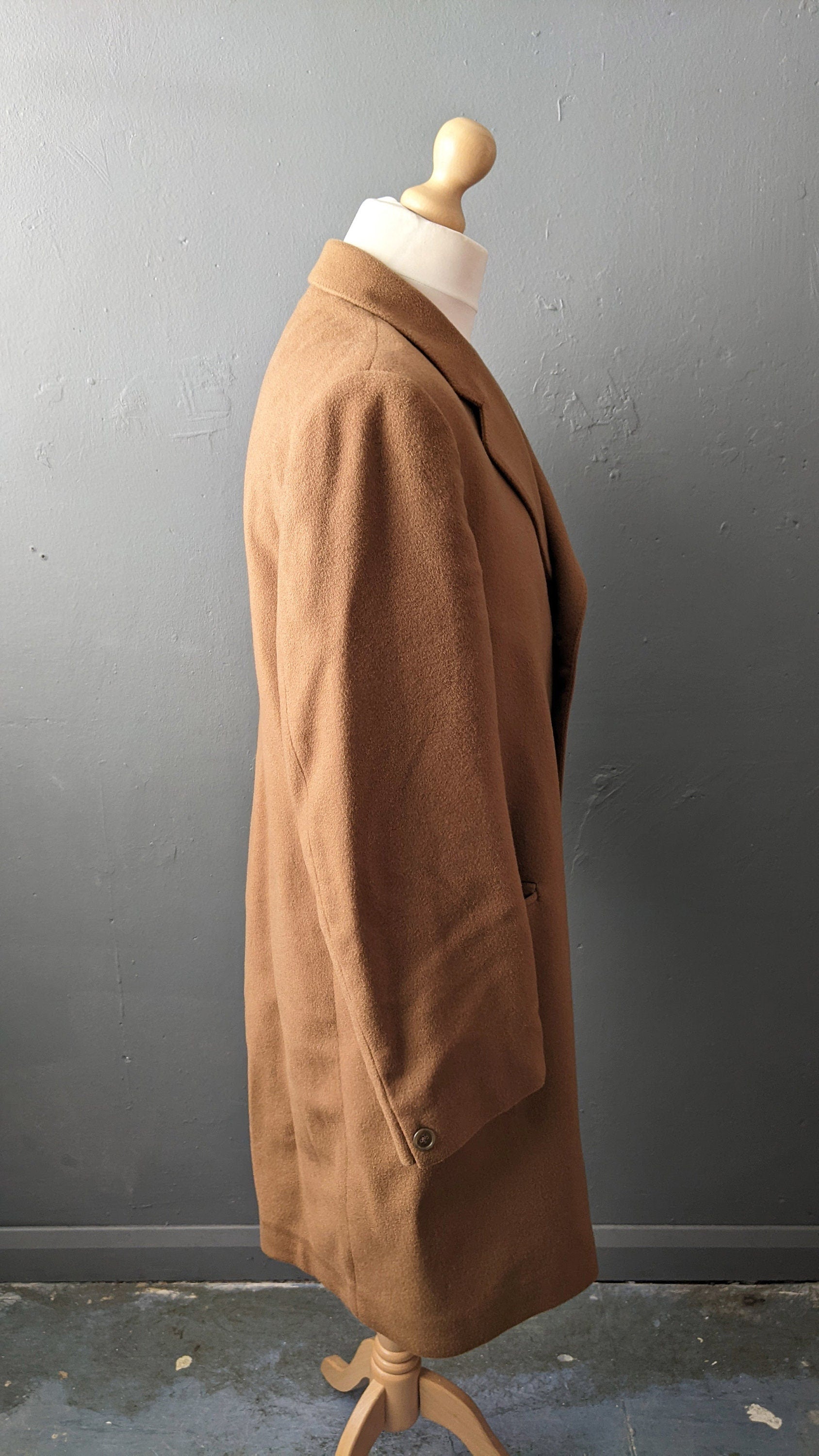 60s Crombie Wool Coat by Hepton, Size Large