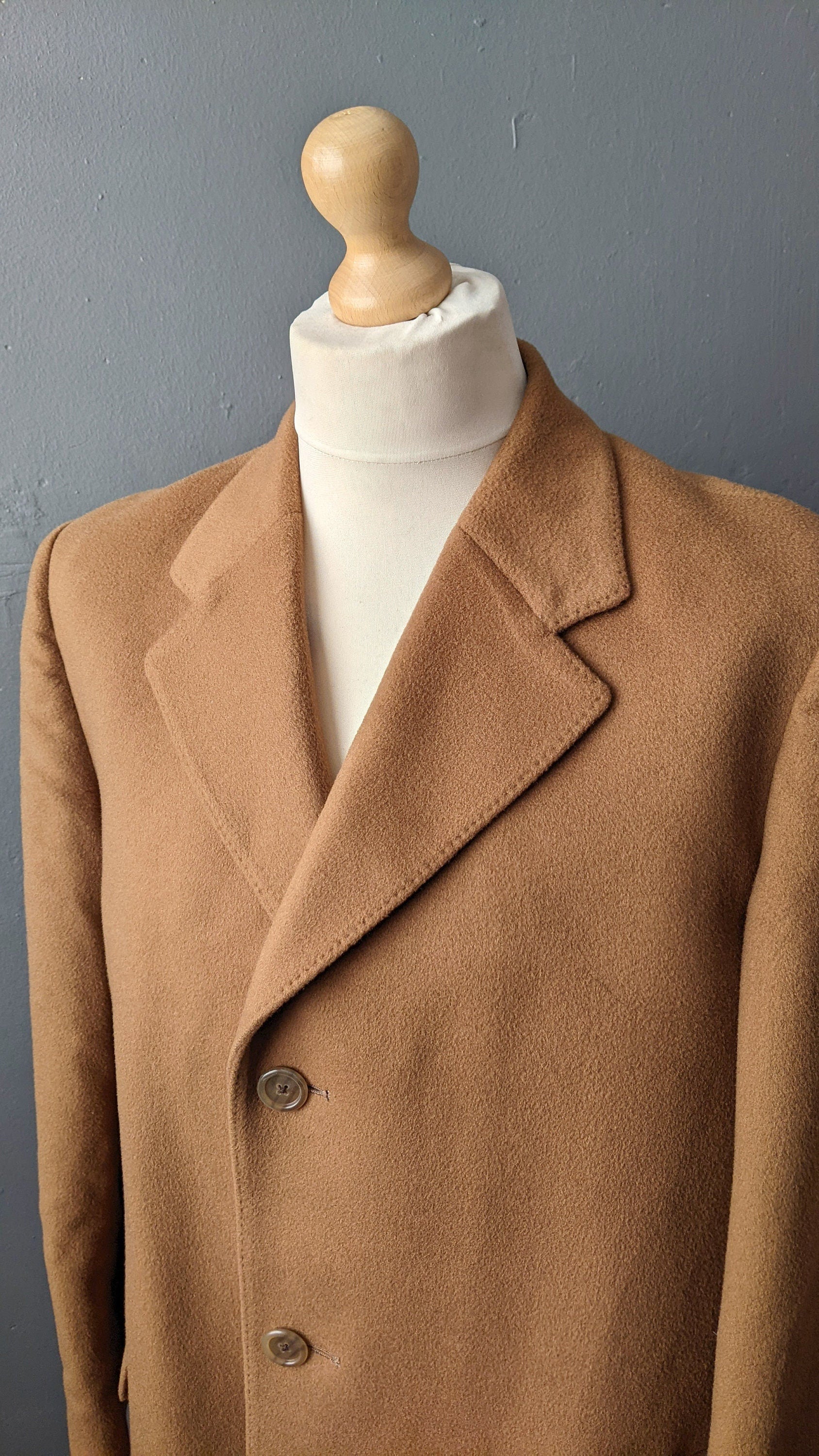 60s Crombie Wool Coat by Hepton, Size Large