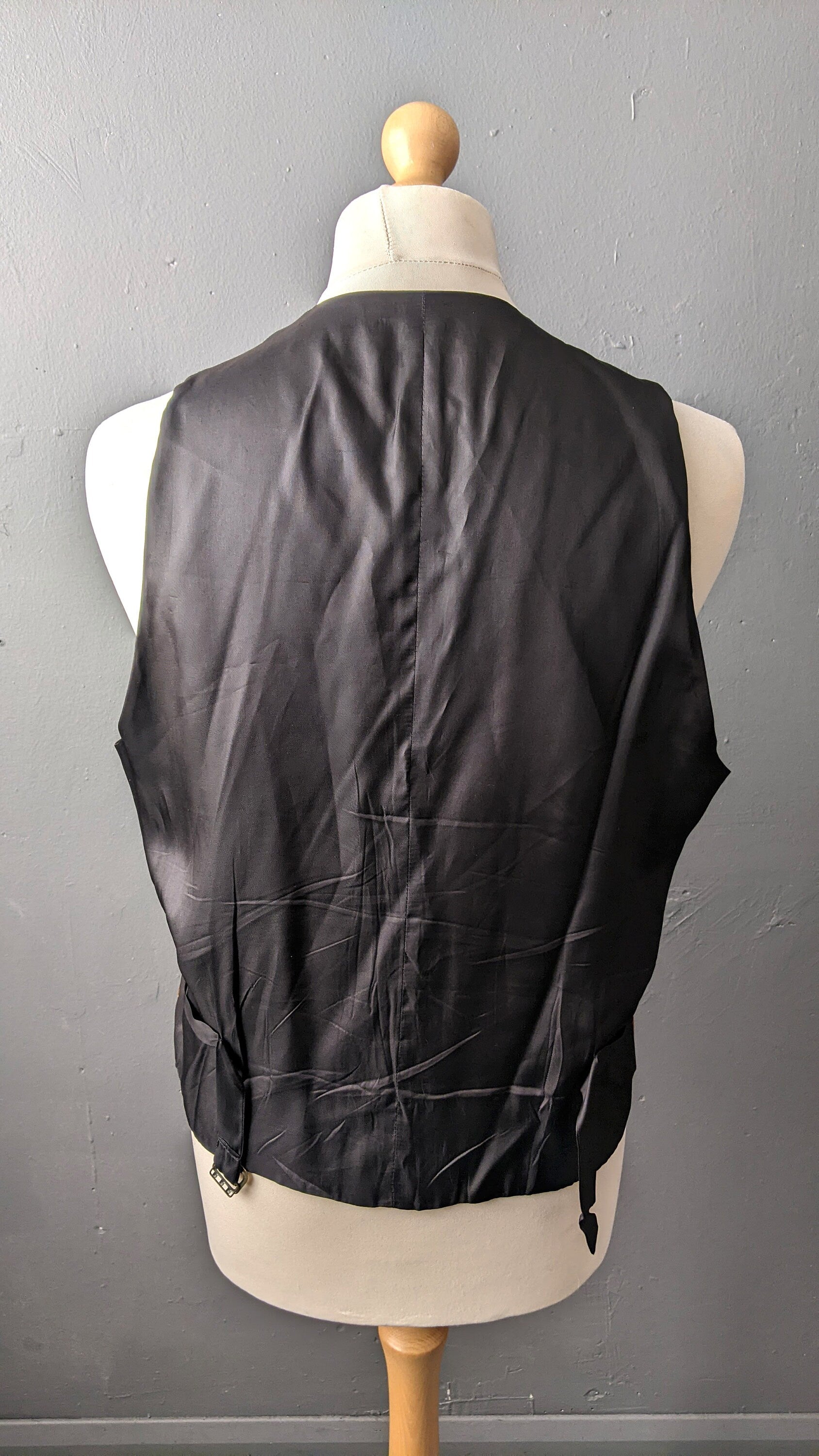Vintage Mens Silk Waistcoat by Past Times, Pugin Gothic Revival Grooms Vest, Size Large