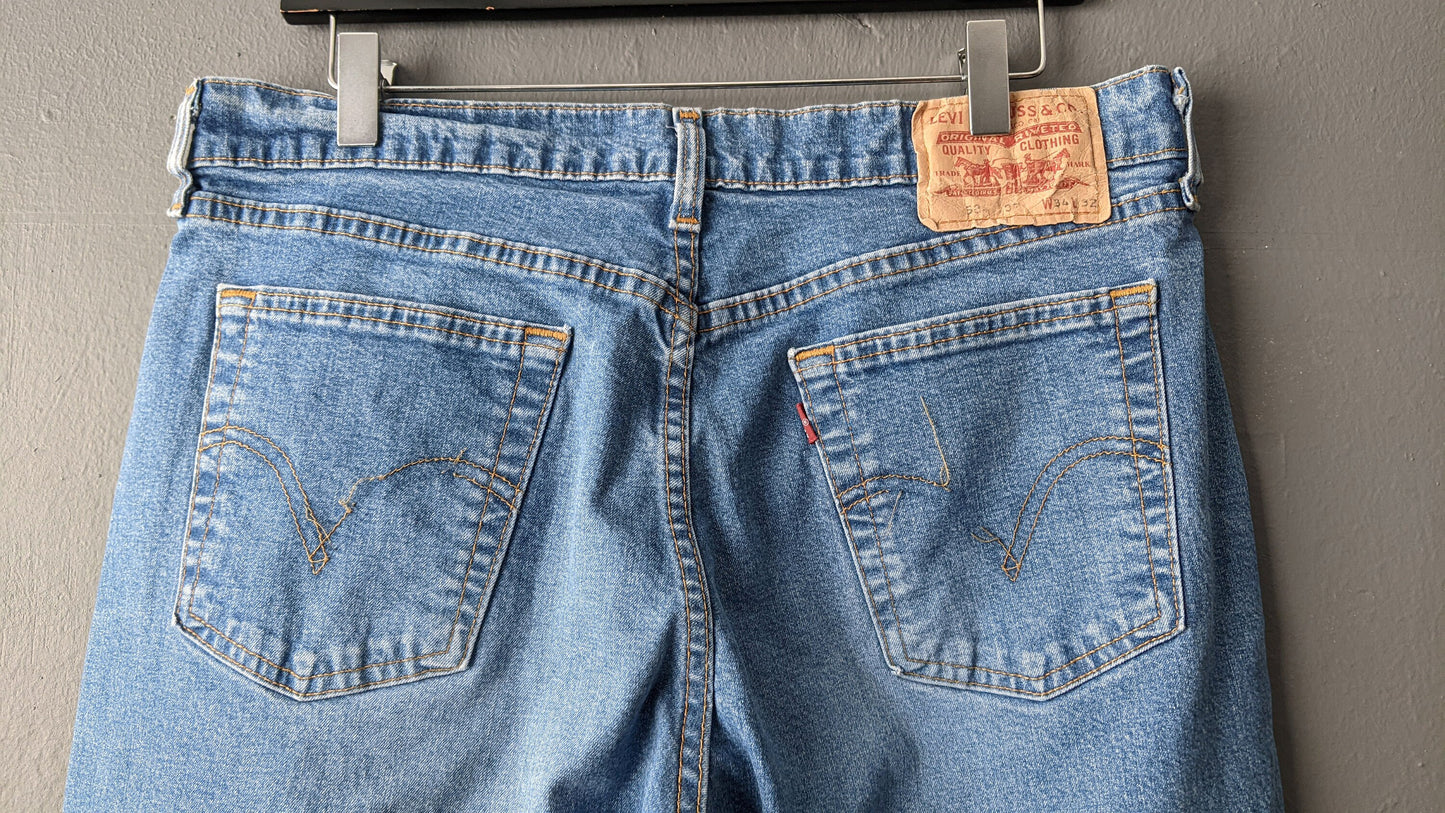 90s Levis 584 Bootcut Jeans, Vintage Stretch Denim, 34 Waist Size Large