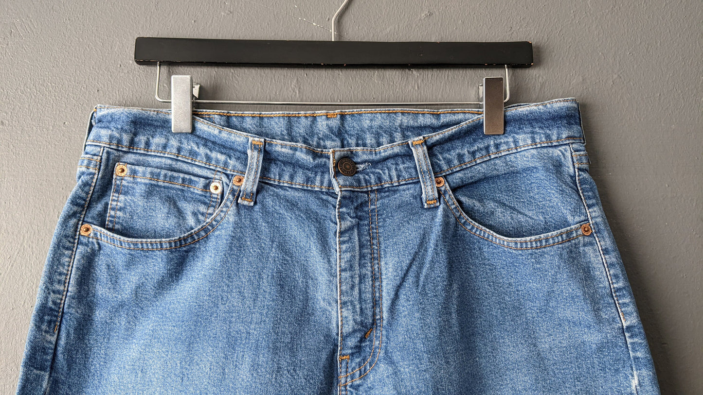90s Levis 584 Bootcut Jeans, Vintage Stretch Denim, 34 Waist Size Large