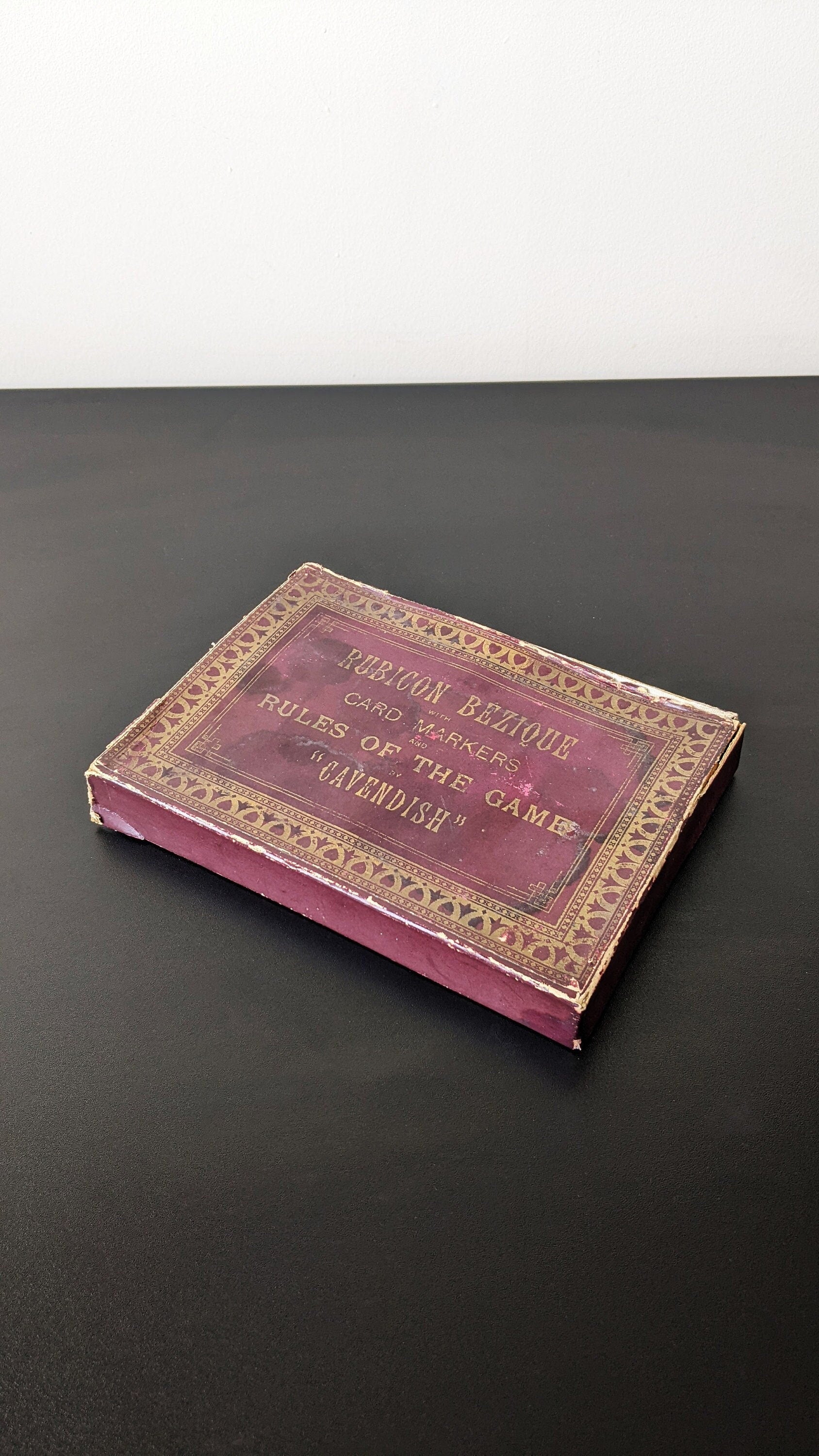 Antique Rubicon Bezique Card Game by De La Rue, 1890s Edition